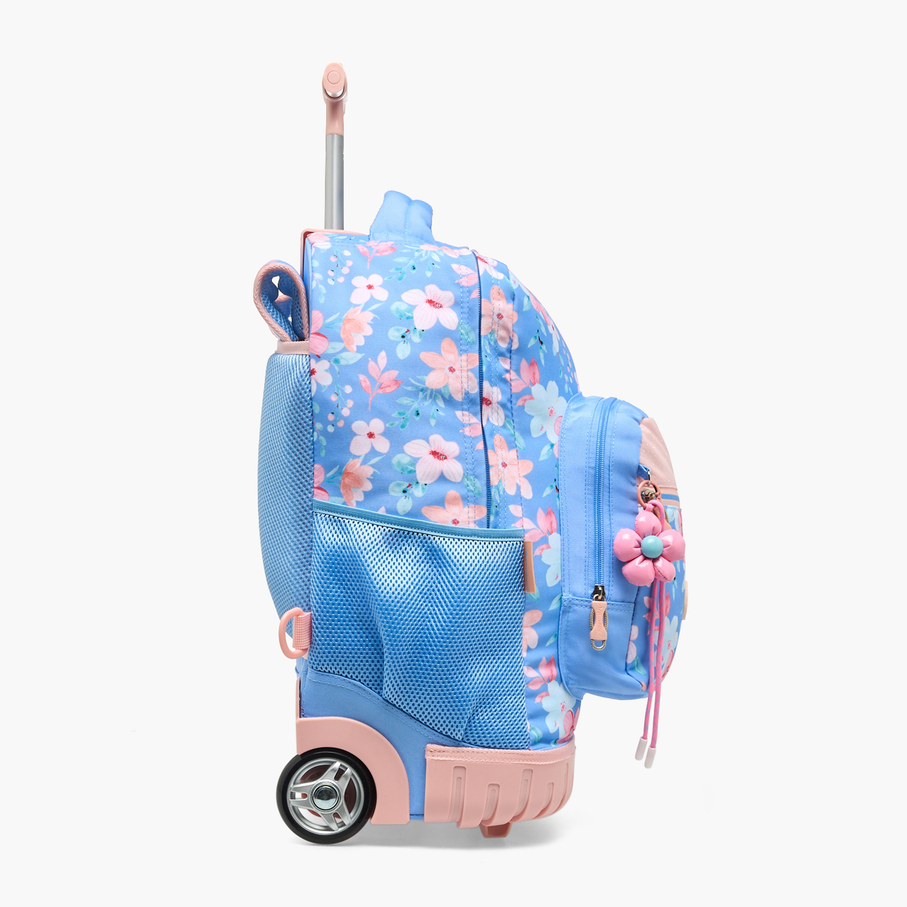Sensazioni Floral Print Trolley Bag for Girls 8-13 Years with Shoulder Straps - 19 inches-school-bagsandbackpacks-trolleybags-image-8