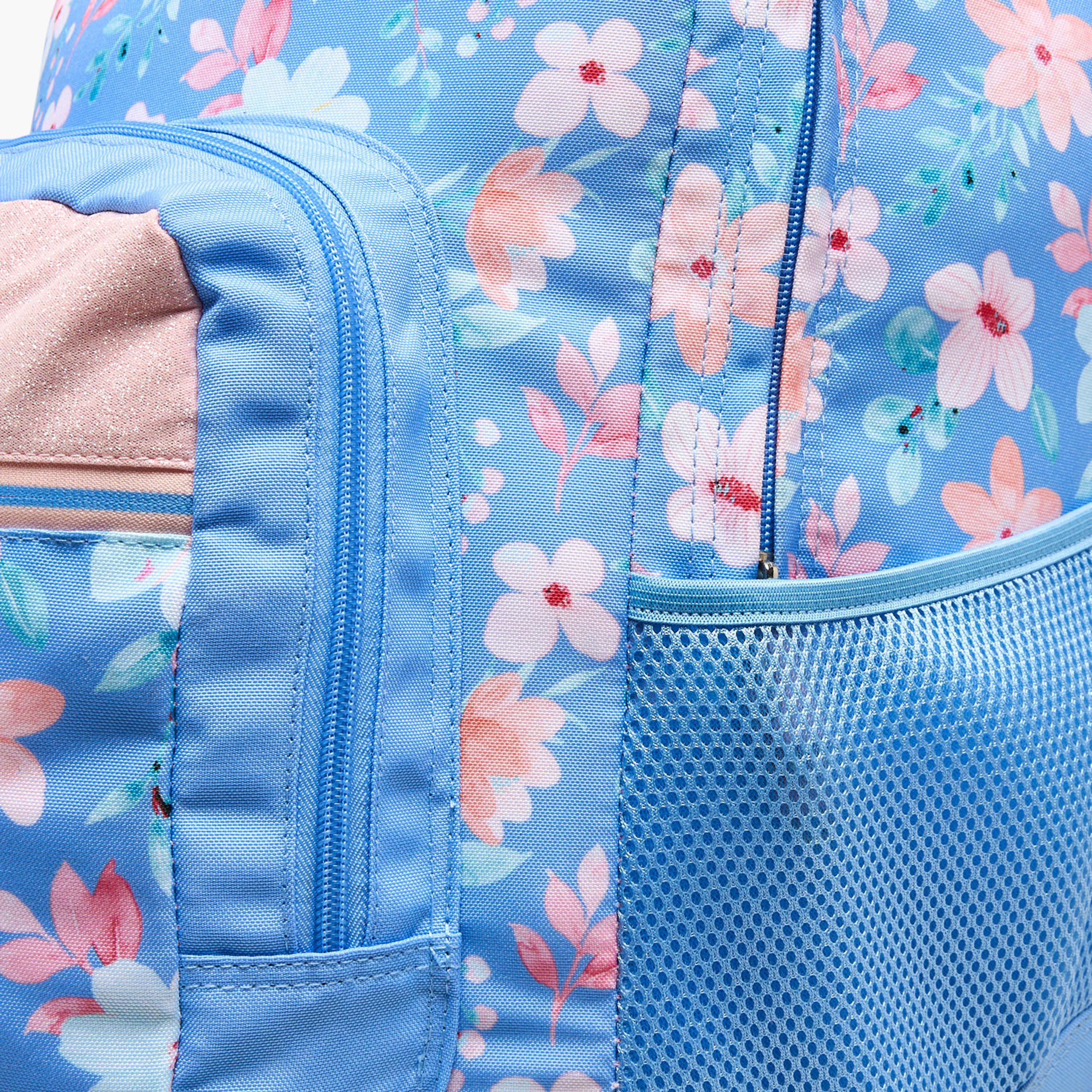 Sensazioni Floral Print Trolley Bag for Girls 8-13 Years with Shoulder Straps - 19 inches-school-bagsandbackpacks-trolleybags-image-3