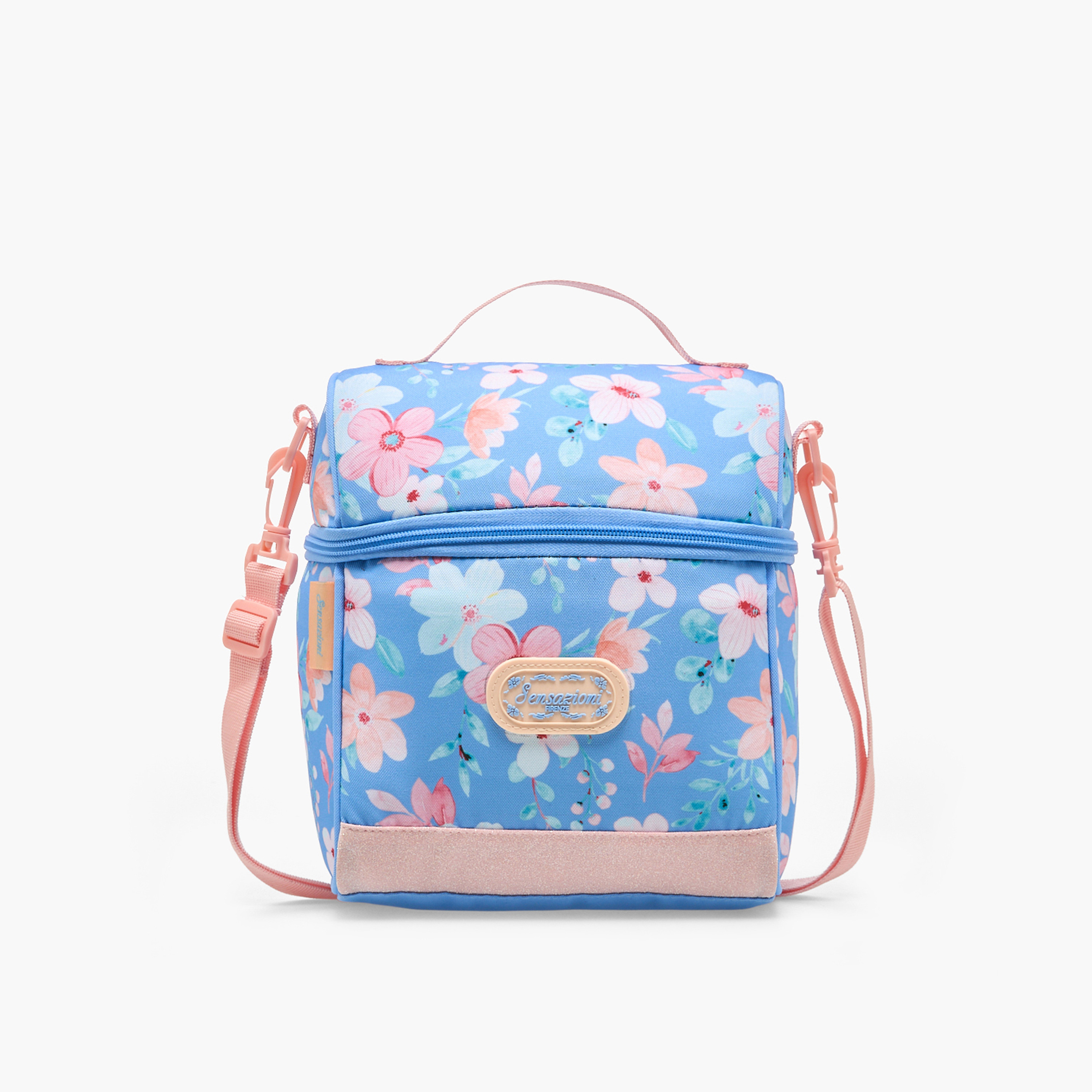 Sensazioni Floral Print Lunch Bag for Girls 8-13 Years with Detachable Strap-school-lunchessentials-lunchbags-image-1