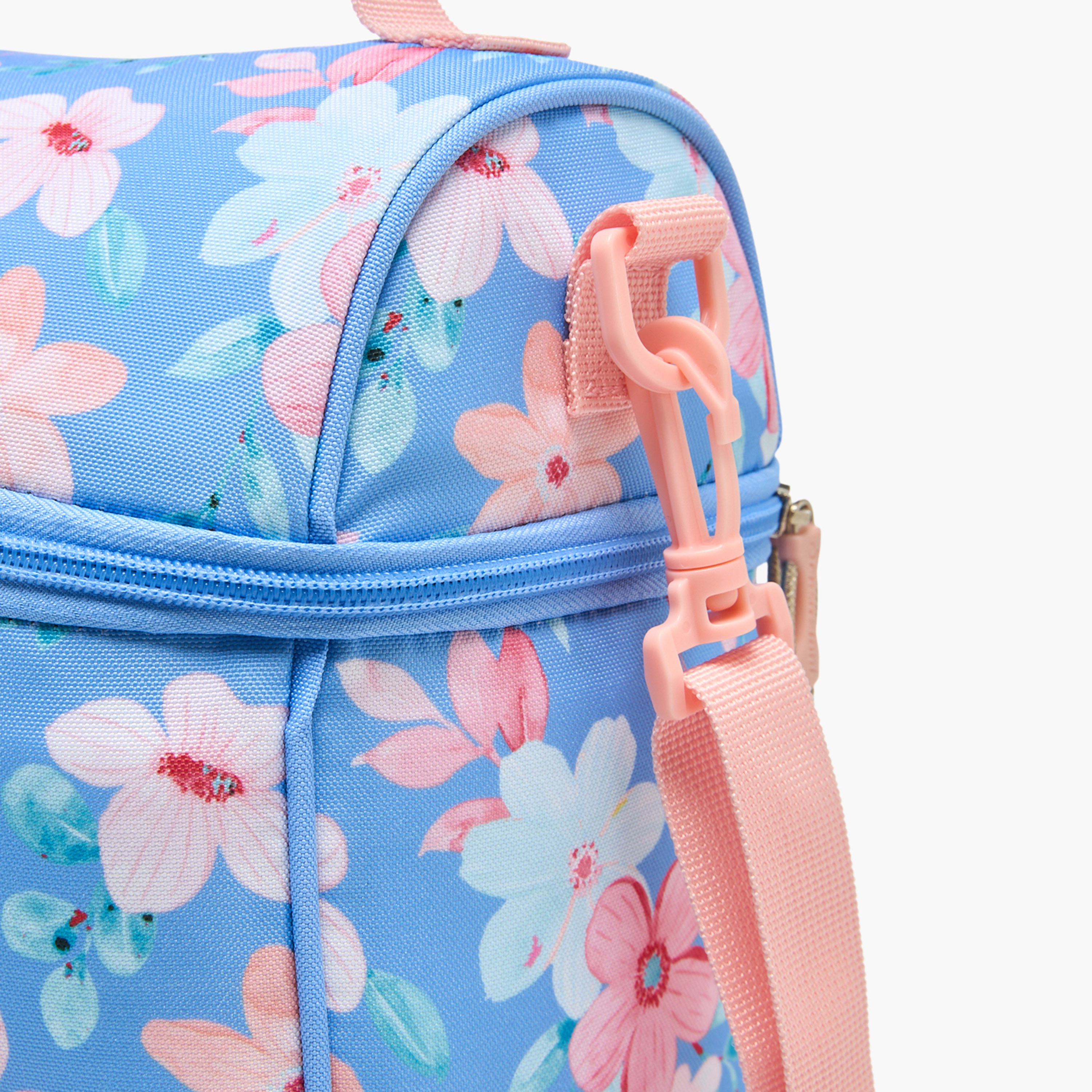 Sensazioni Floral Print Lunch Bag for Girls 8-13 Years with Detachable Strap-school-lunchessentials-lunchbags-image-3