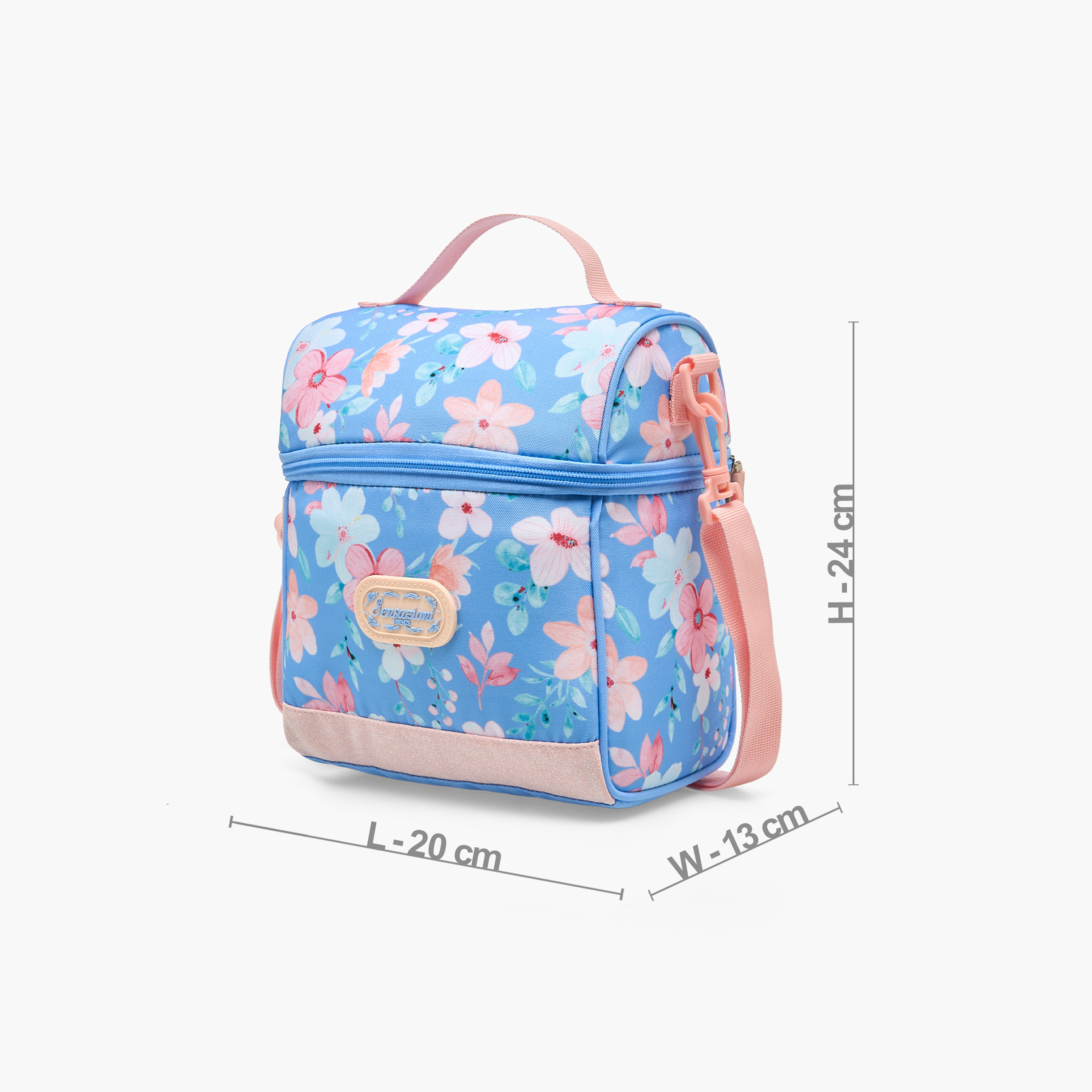 Sensazioni Floral Print Lunch Bag for Girls 8-13 Years with Detachable Strap-school-lunchessentials-lunchbags-image-6