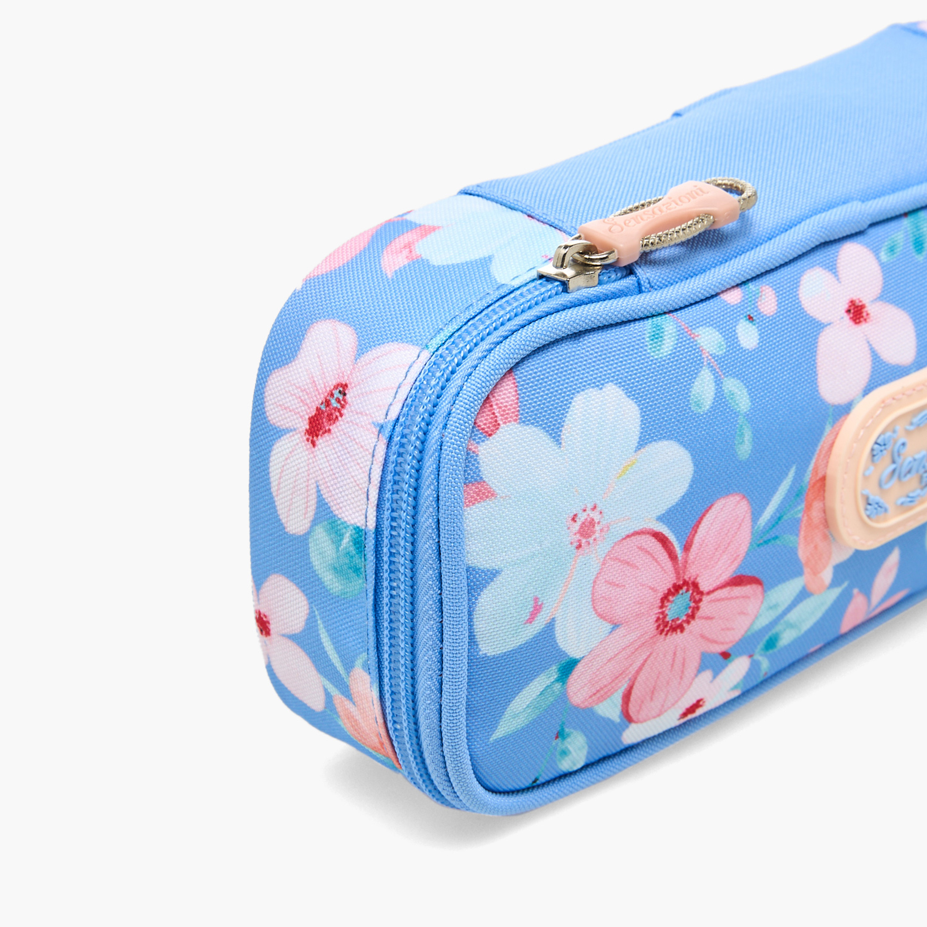 مقلمة بطبعات أزهار وسحاب إغلاق من سينسازيوني-school-stationery-pencilcases-image-3