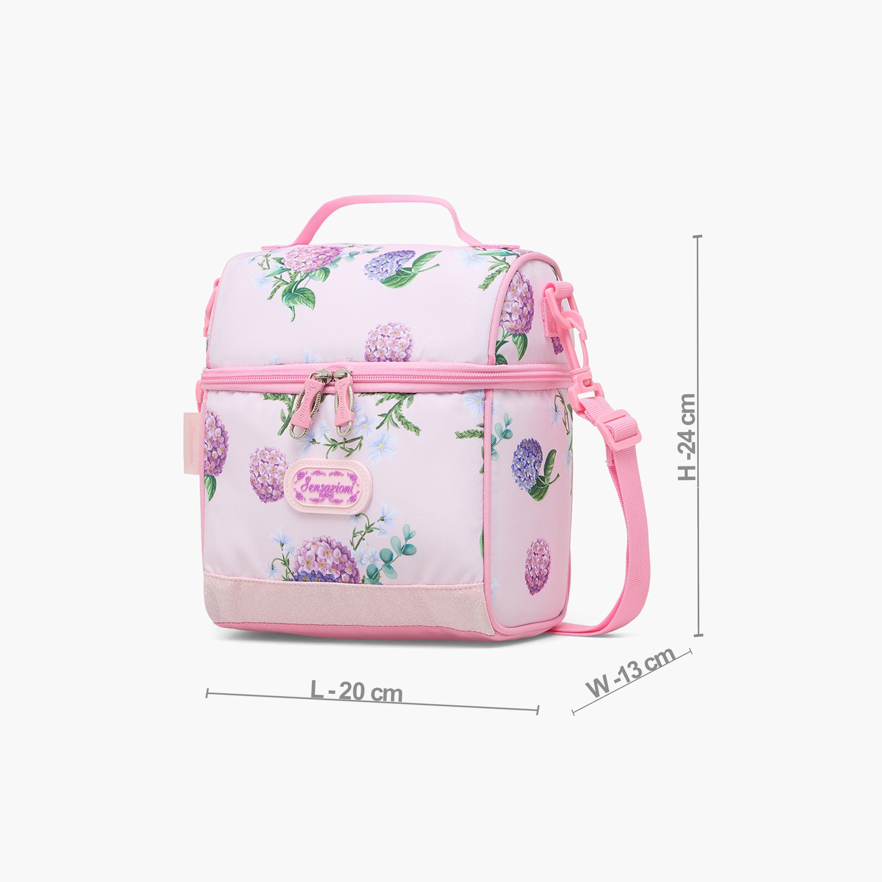 Sensazioni Floral Print Lunch Bag for Girls 8-13 Years with Detachable Strap-school-lunchessentials-lunchbags-image-7