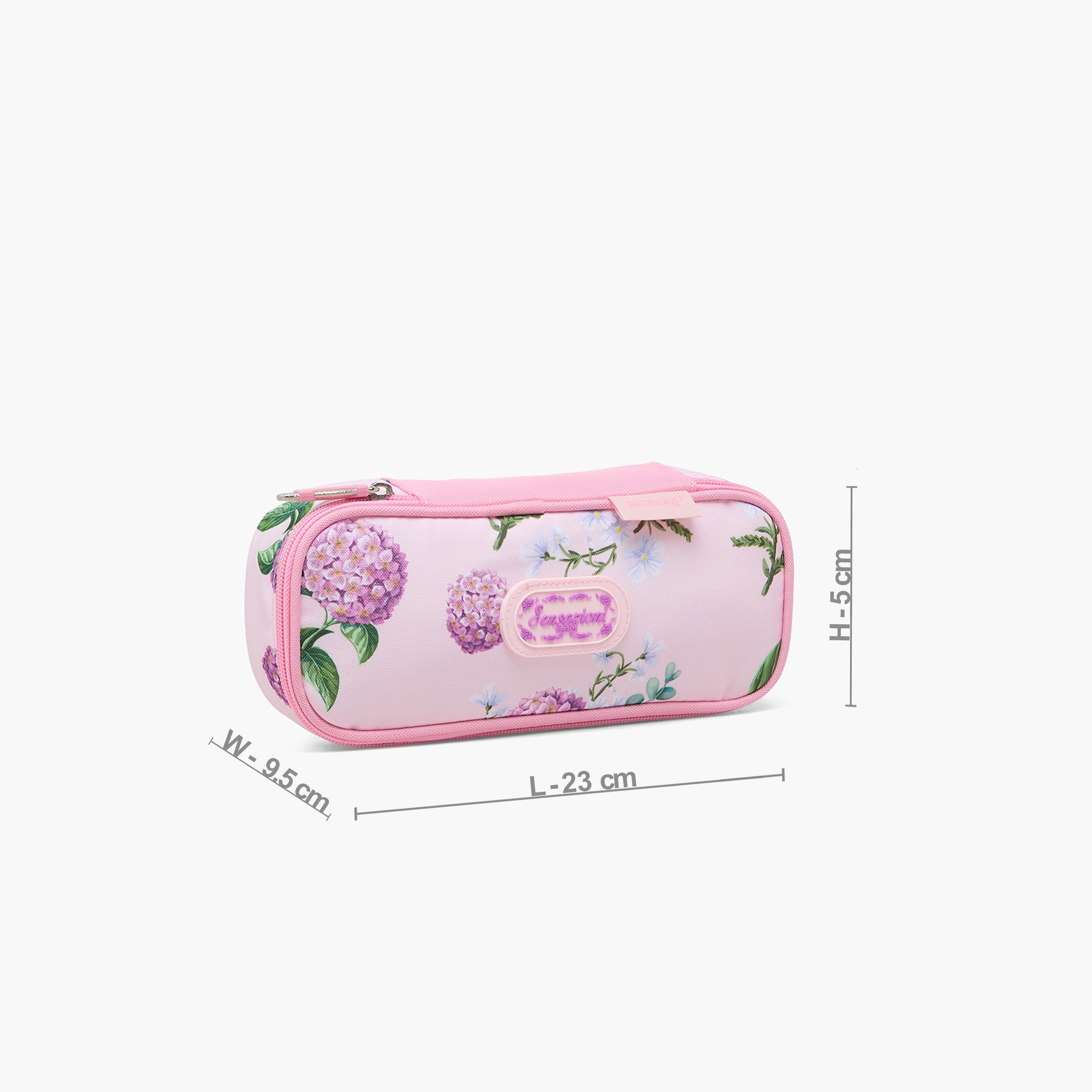 مقلمة بسحاب إغلاق وطبعات زهرية من سينسازيوني-school-stationery-pencilcases-image-3