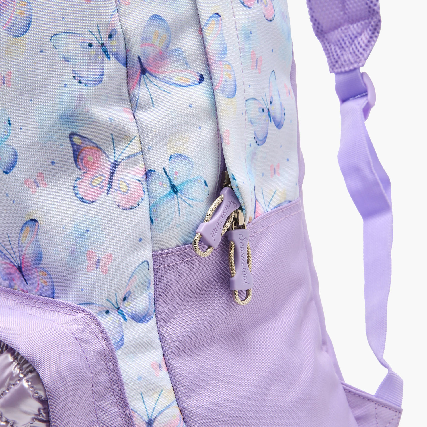 Sensazioni Butterfly Print Backpack for Girls 8-13 Years with Water Bottle Pocket - 18 inches-school-bagsandbackpacks-backpacks-image-4