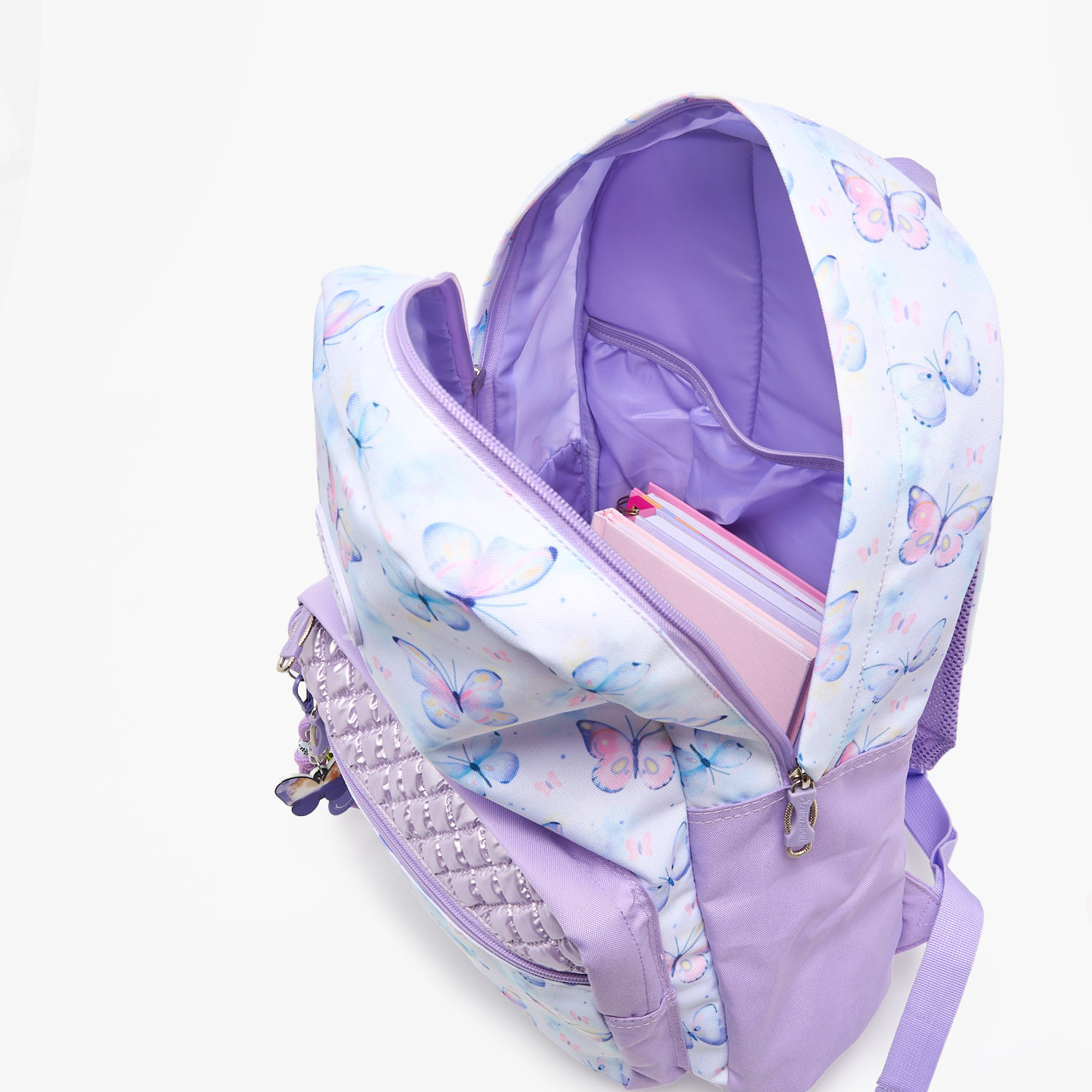 Sensazioni Butterfly Print Backpack for Girls 8-13 Years with Water Bottle Pocket - 18 inches-school-bagsandbackpacks-backpacks-image-5