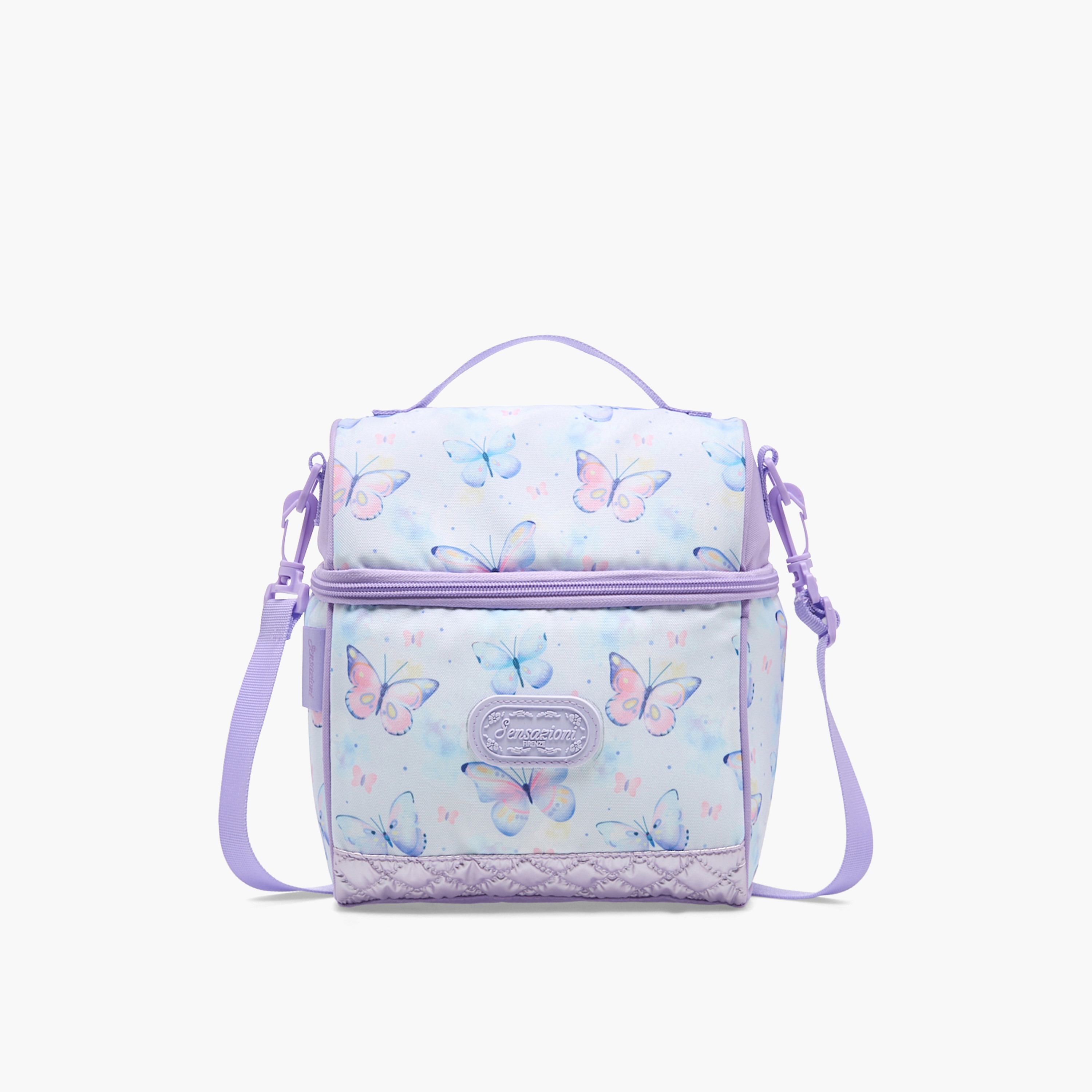 Sensazioni Butterfly Print Lunch Bag for Girls 8-13 Years with Detachable Strap-school-lunchessentials-lunchbags-image-1