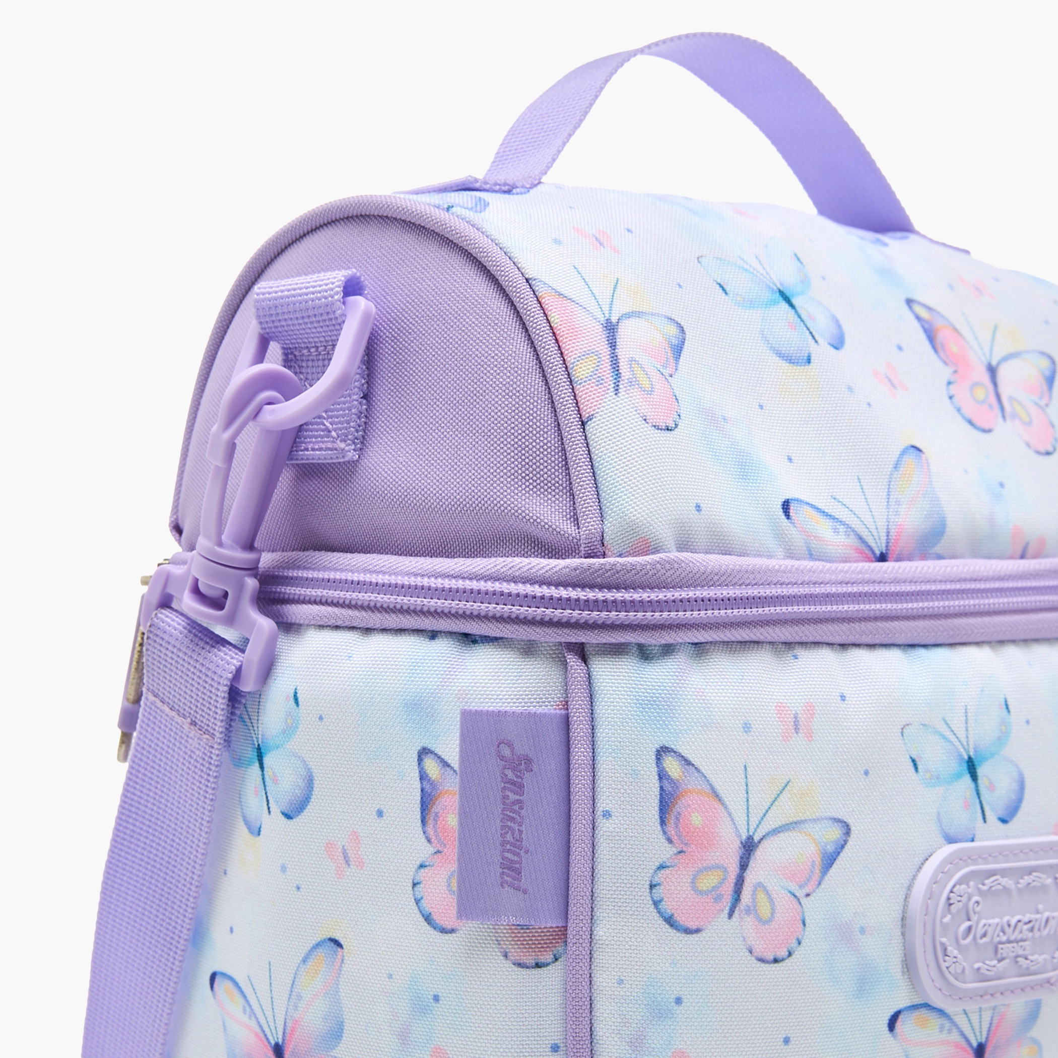 Sensazioni Butterfly Print Lunch Bag for Girls 8-13 Years with Detachable Strap-school-lunchessentials-lunchbags-image-5