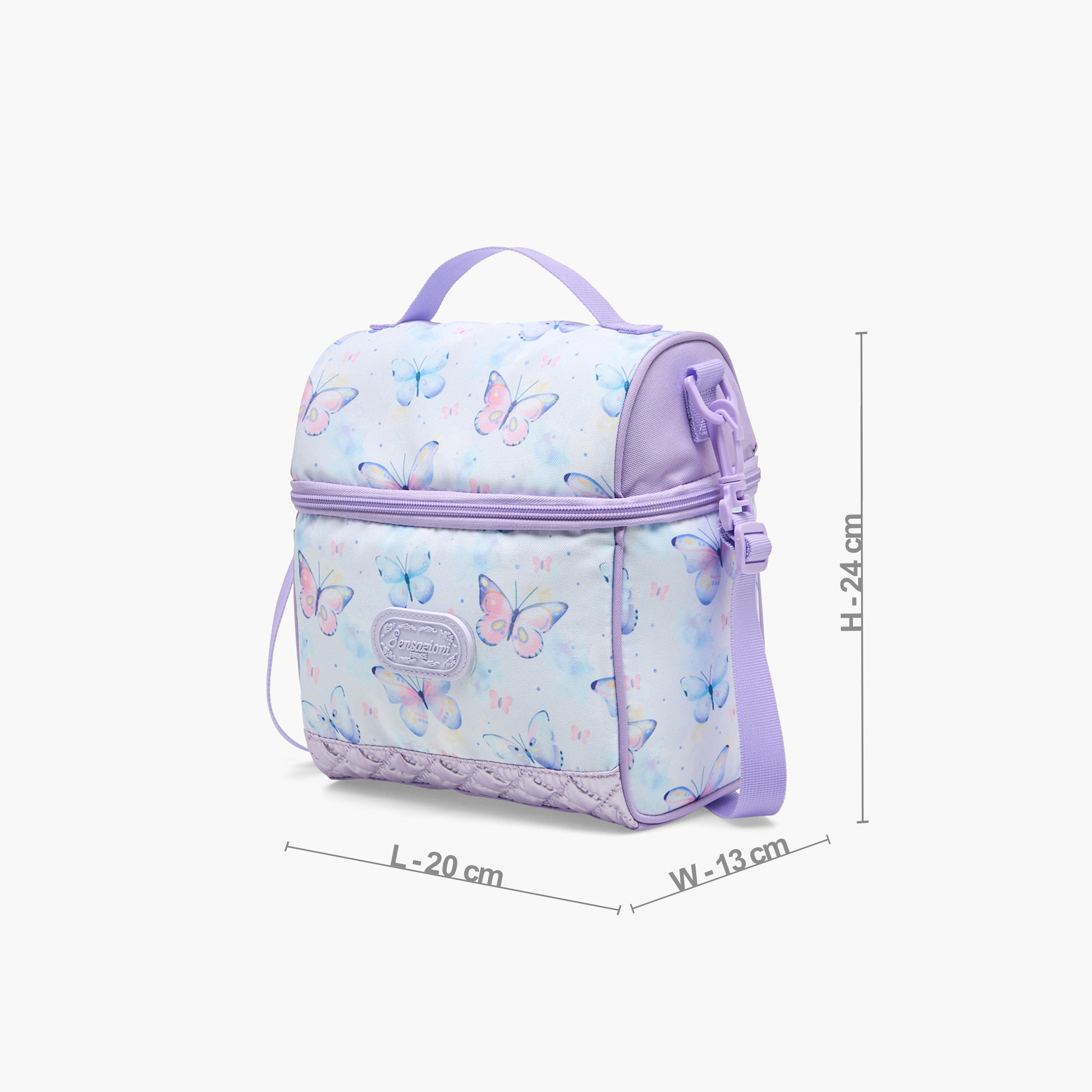 Sensazioni Butterfly Print Lunch Bag for Girls 8-13 Years with Detachable Strap-school-lunchessentials-lunchbags-image-6