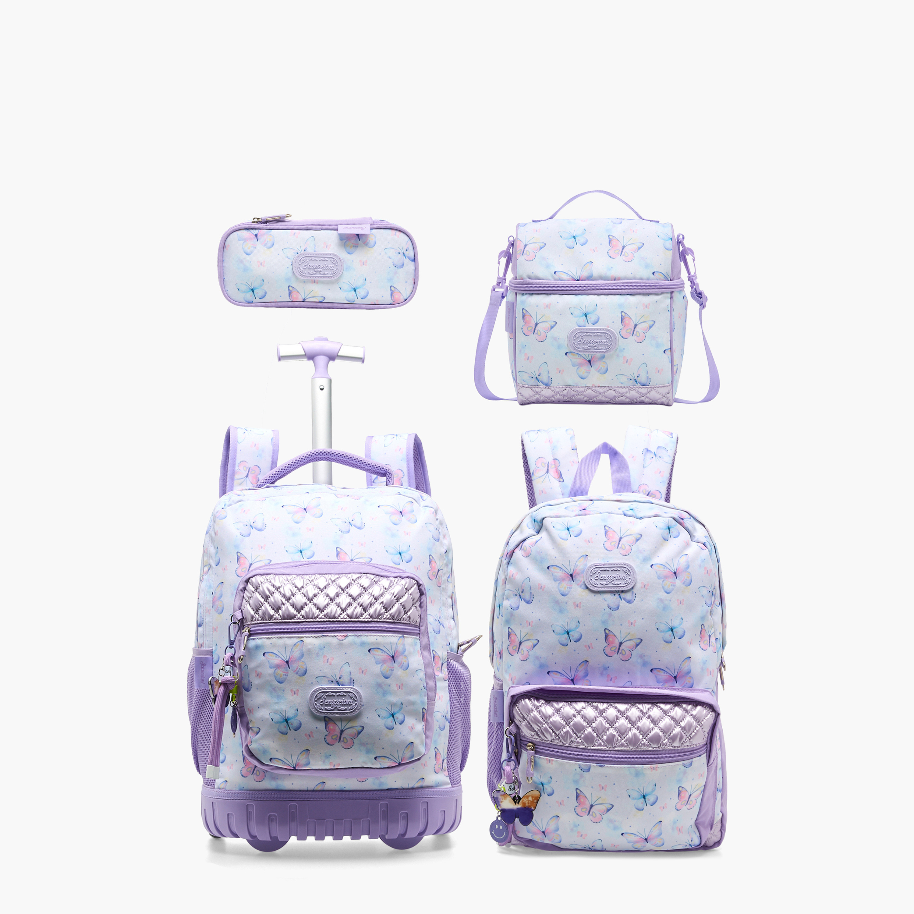Sensazioni Butterfly Print Lunch Bag for Girls 8-13 Years with Detachable Strap-school-lunchessentials-lunchbags-image-8