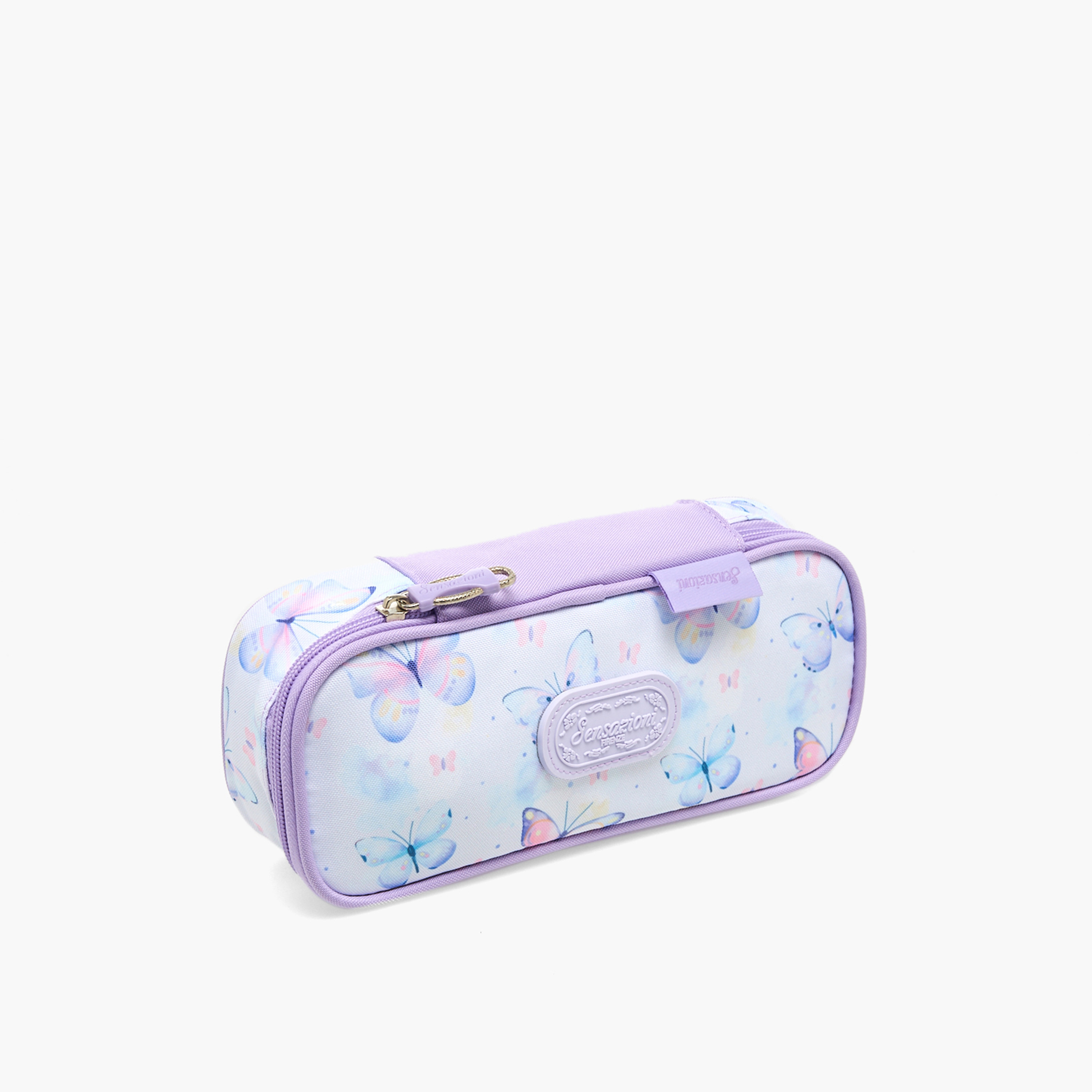 Sensazioni Butterfly Print Pencil Pouch with Zip Closure-school-stationery-pencilcases-image-2