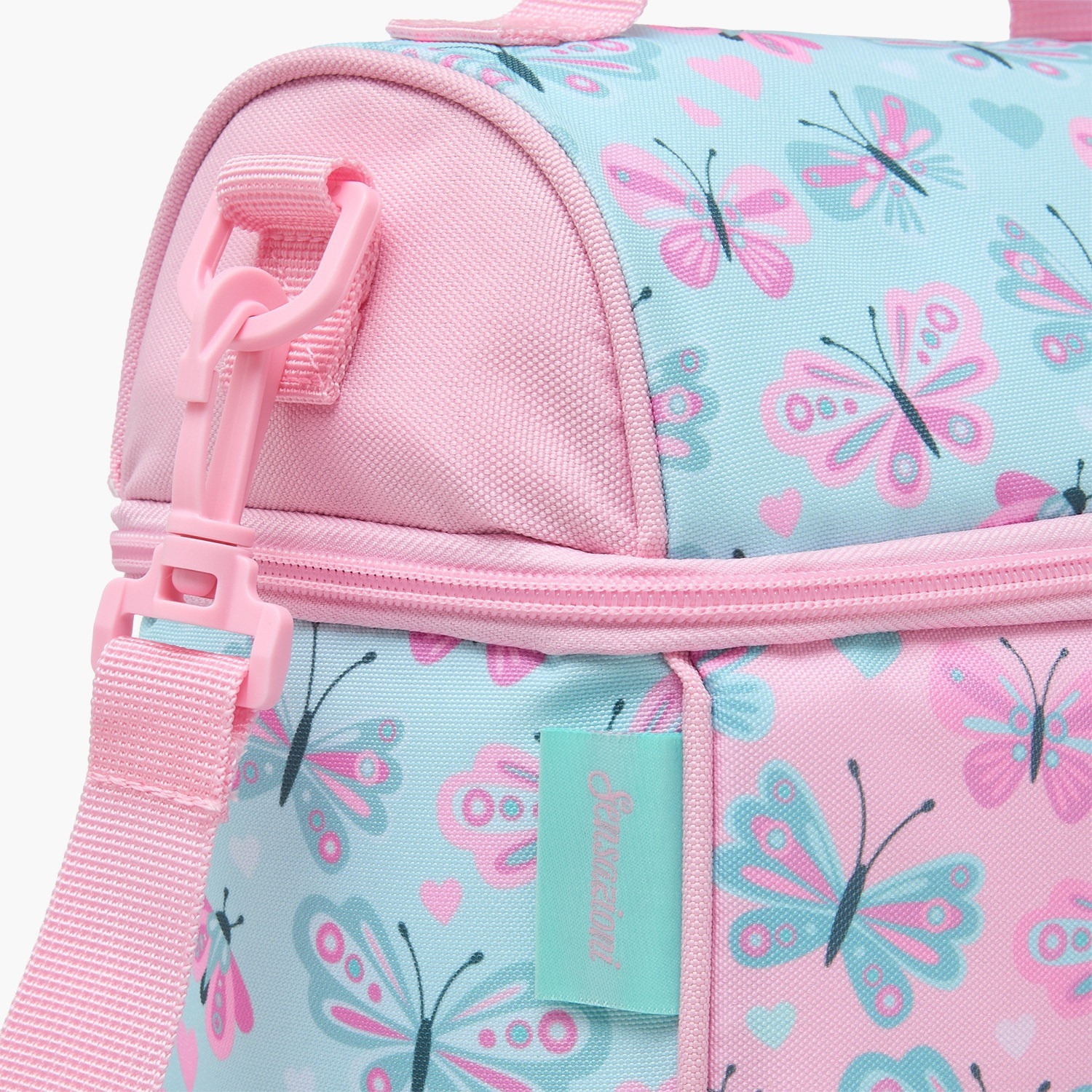 شنطة غداء بطبعة فراشة مع عزل حراري للبنات من 8 - 13 سنة من سينسازيوني-school-lunchessentials-lunchbags-image-5