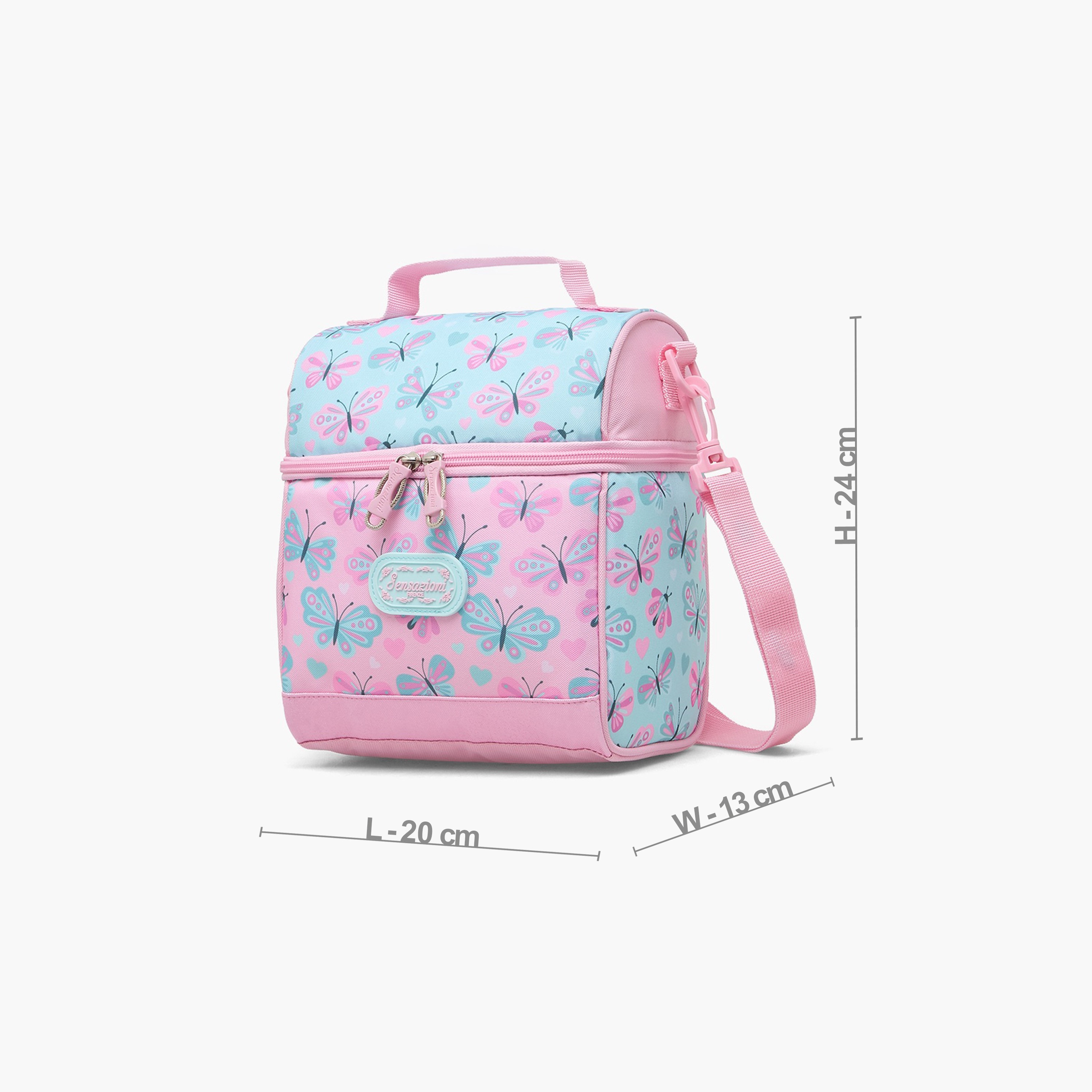 شنطة غداء بطبعة فراشة مع عزل حراري للبنات من 8 - 13 سنة من سينسازيوني-school-lunchessentials-lunchbags-image-7