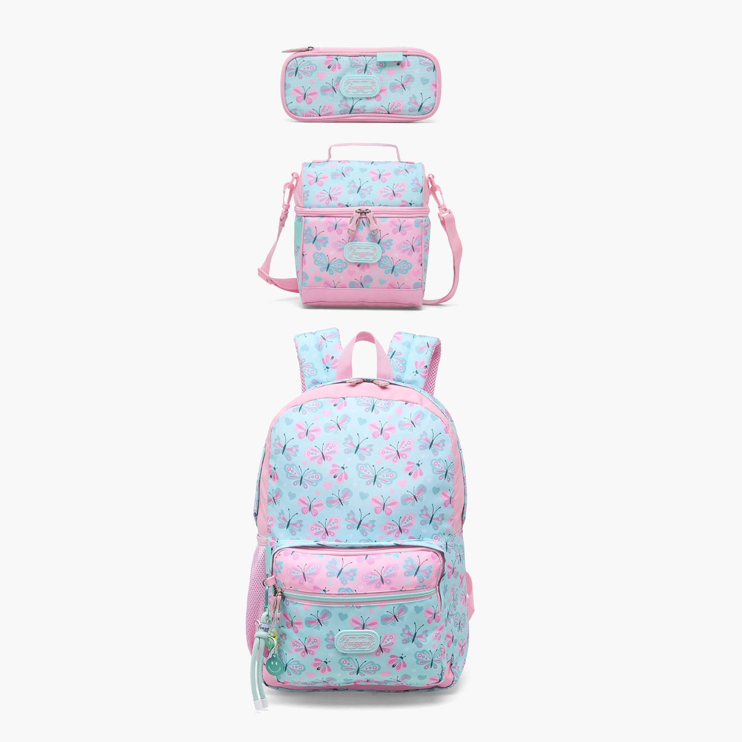 شنطة غداء بطبعة فراشة مع عزل حراري للبنات من 8 - 13 سنة من سينسازيوني-school-lunchessentials-lunchbags-image-9