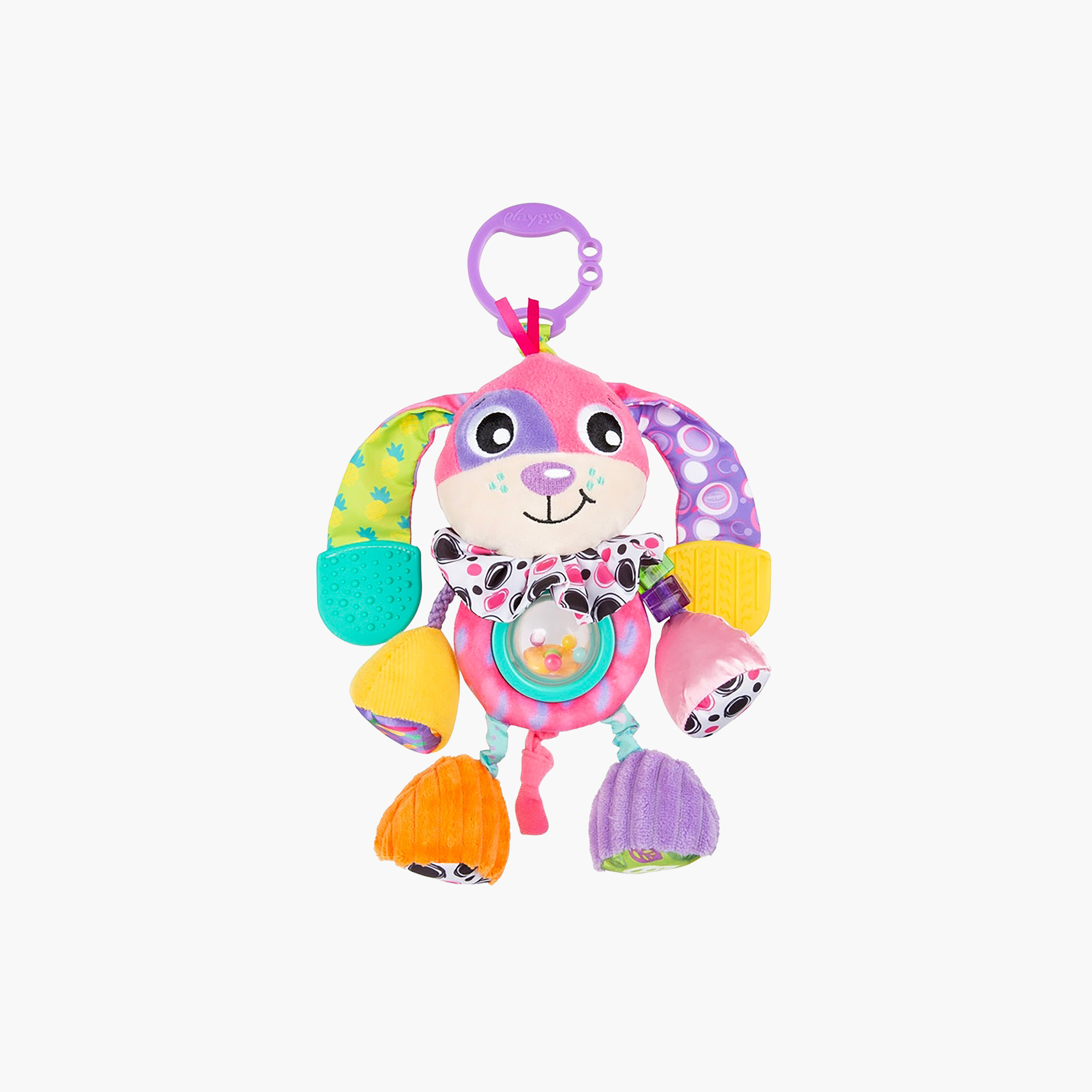 Playgro Activity Friend Dixie Dog Travel Accessory with Clip-baby-gear-travelaccessories-image-1