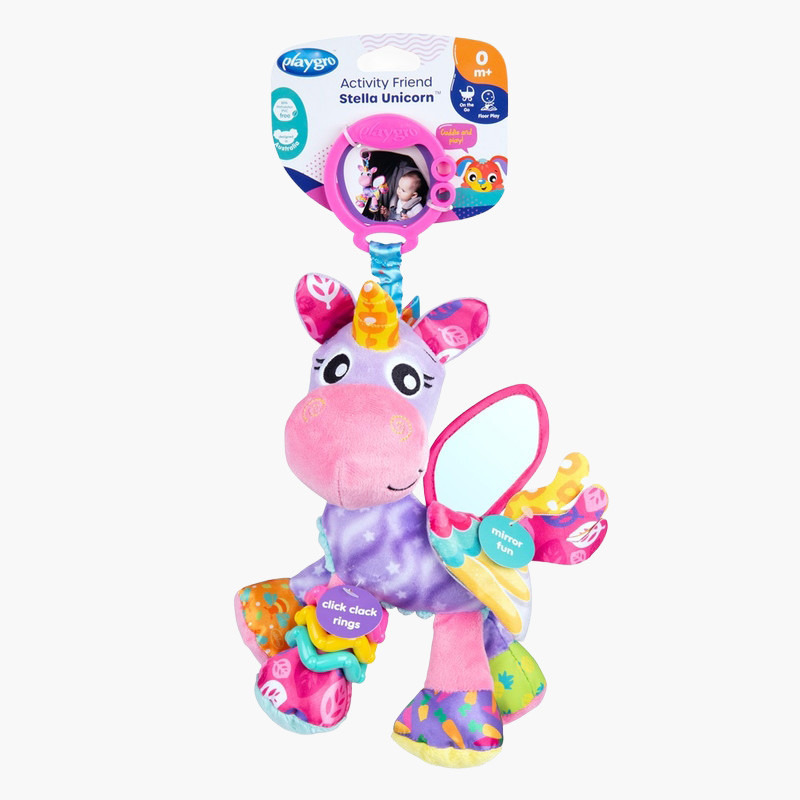لعبة عربة أطفال يونيكورن ستيلا أكتيفيتي فريند مع مشبك C من بلاي جرو-baby-gear-strollersandprams-accessories-image-2