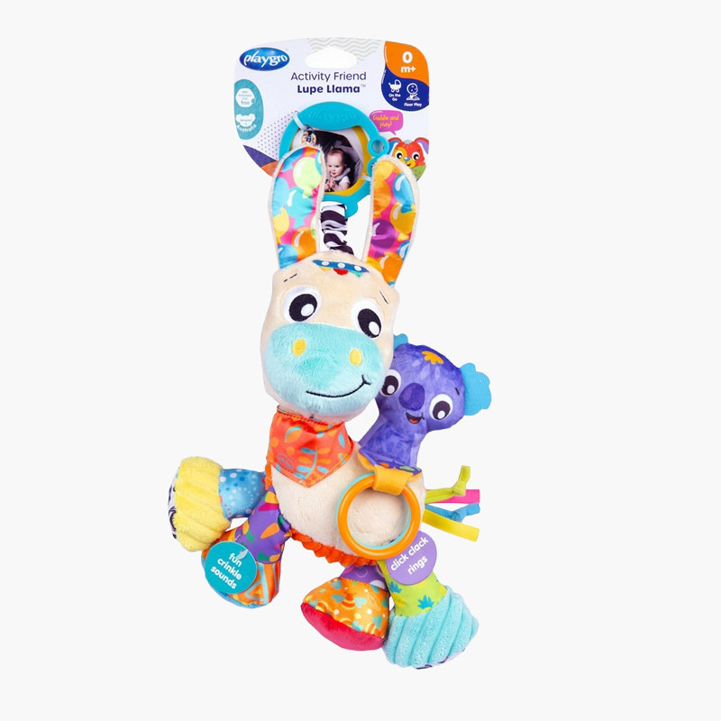 Playgro Activity Friend Lupe Llama Travel Accessory with Clip-baby-gear-travelaccessories-image-2