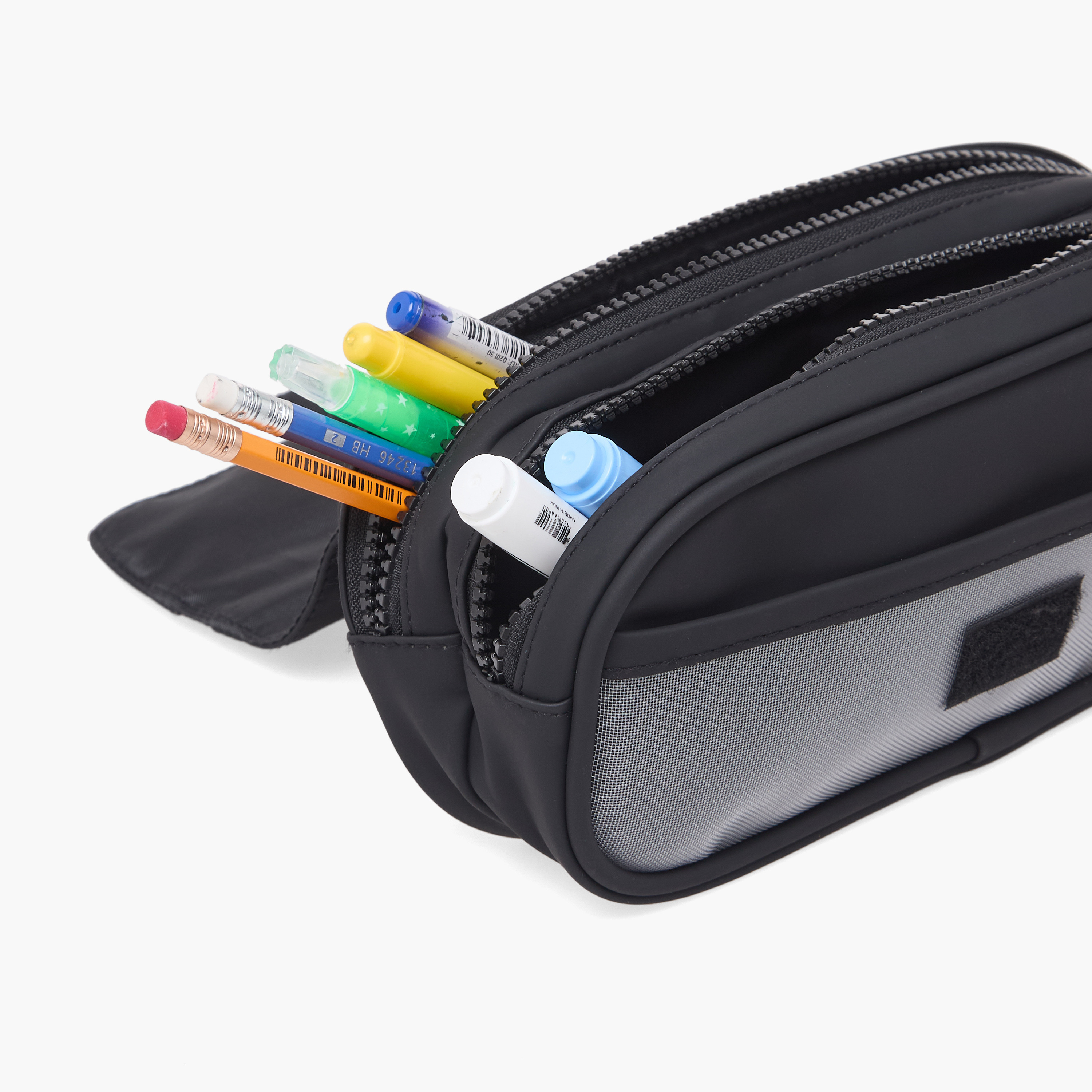 مقلمة سادة بقسمين من مونوكرومو-school-stationery-pencilcases-image-5