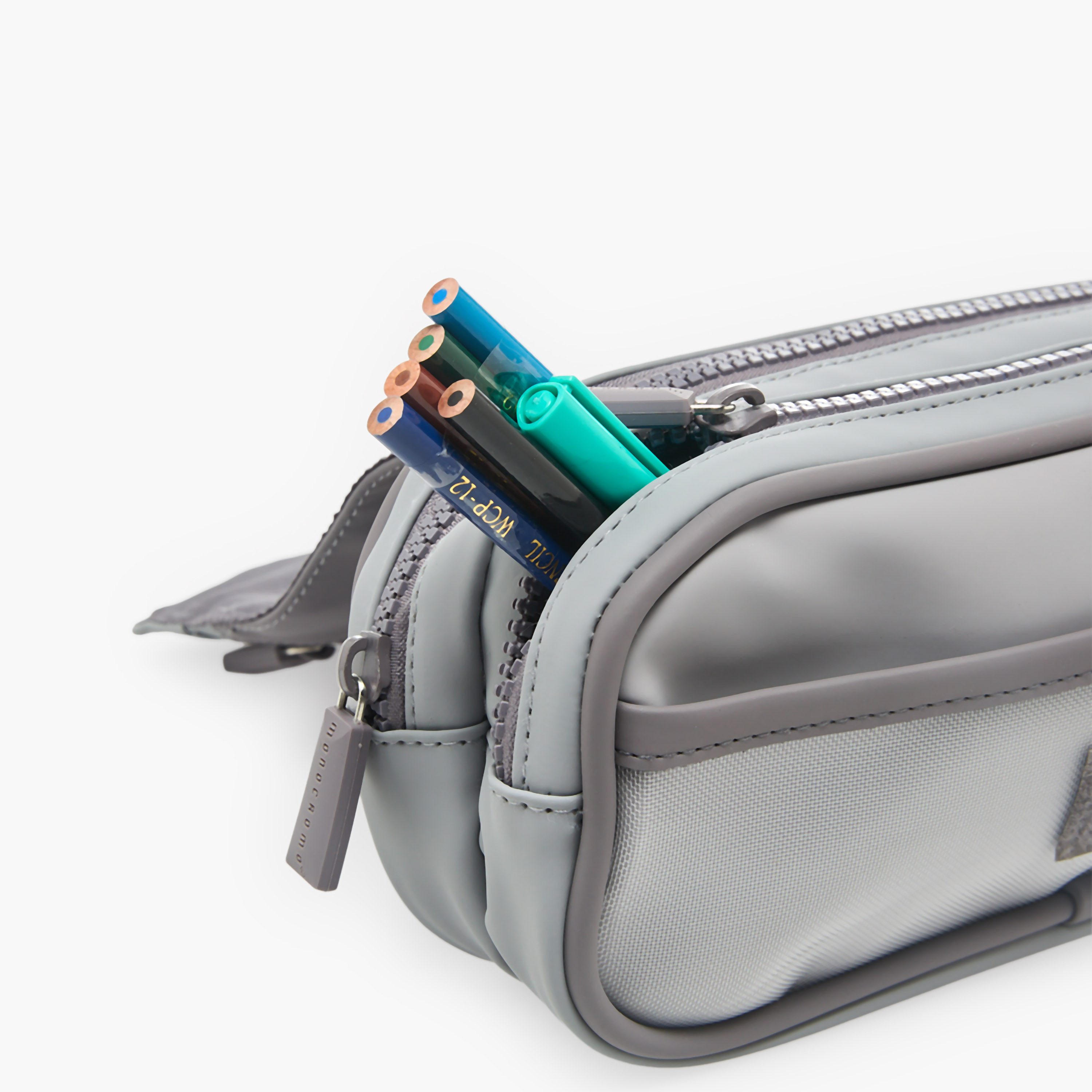 مقلمة أقلام سادة بقسمين من مونوكرومو-school-stationery-pencilcases-image-7