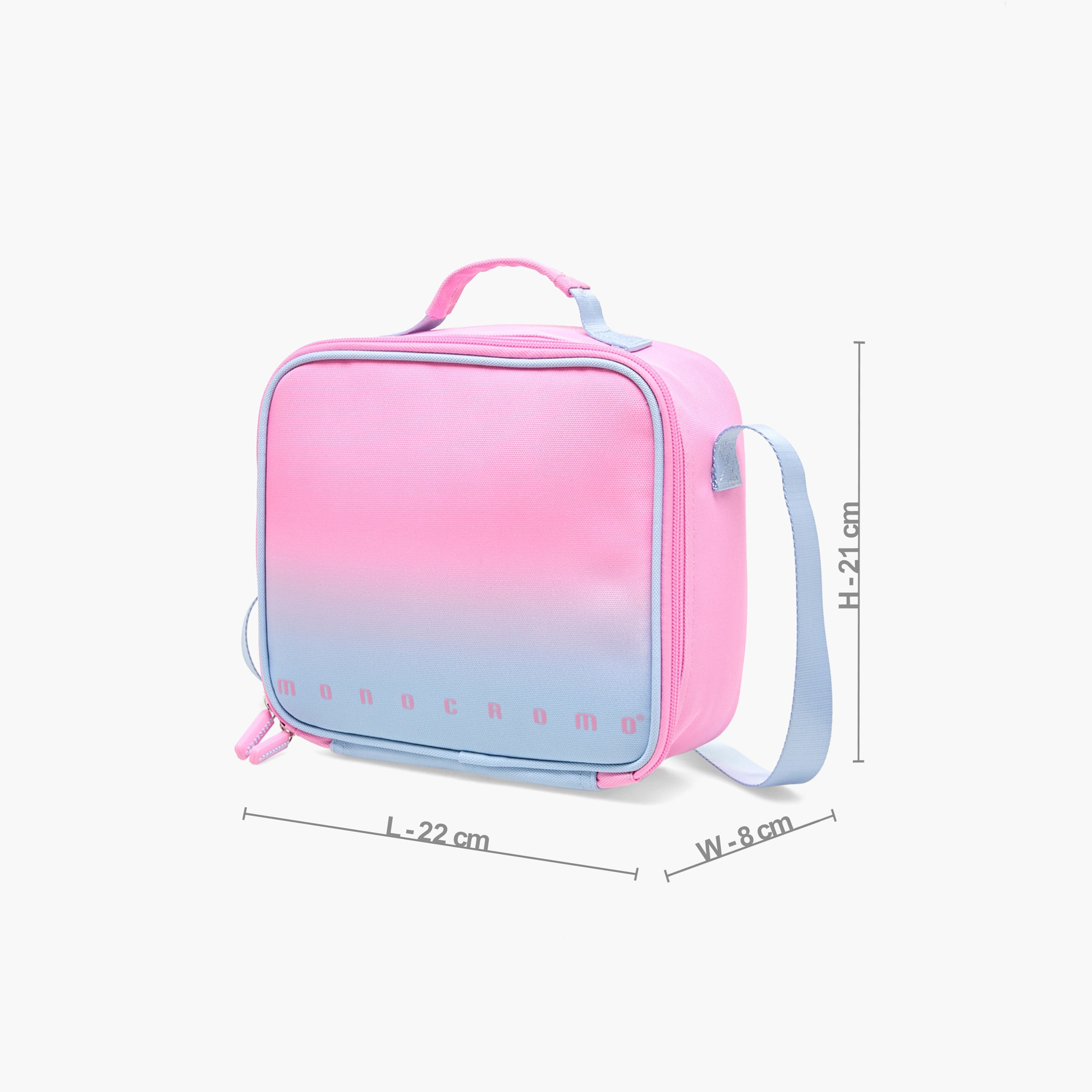 Monocromo Ombre Lunch Bag for Girls 8-13 Years with Zip Closure-school-lunchessentials-lunchbags-image-7