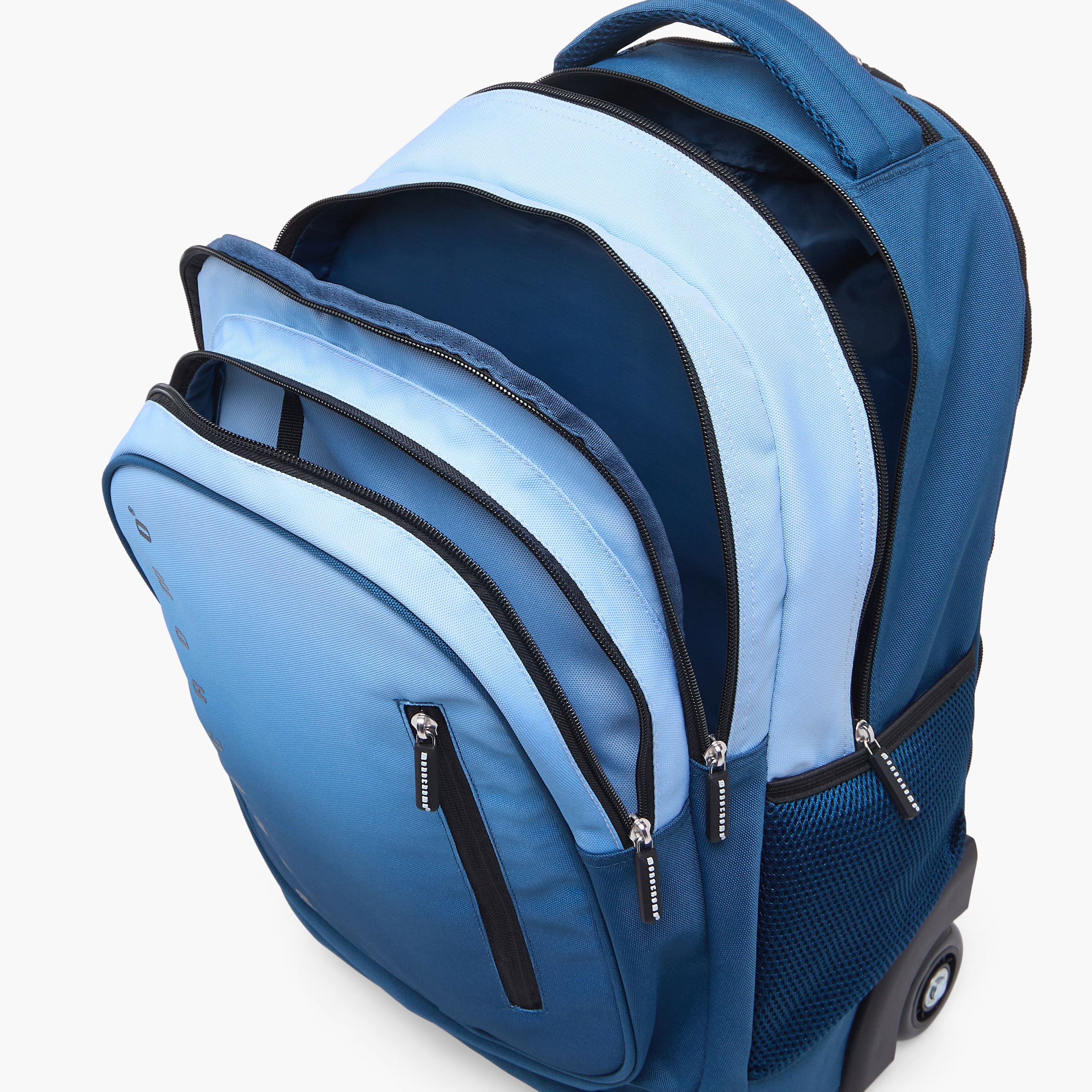 Monocromo Ombre Trolley Bag for Boys 8-13 Years with Retractable Handle - 19 inches-school-bagsandbackpacks-trolleybags-image-7