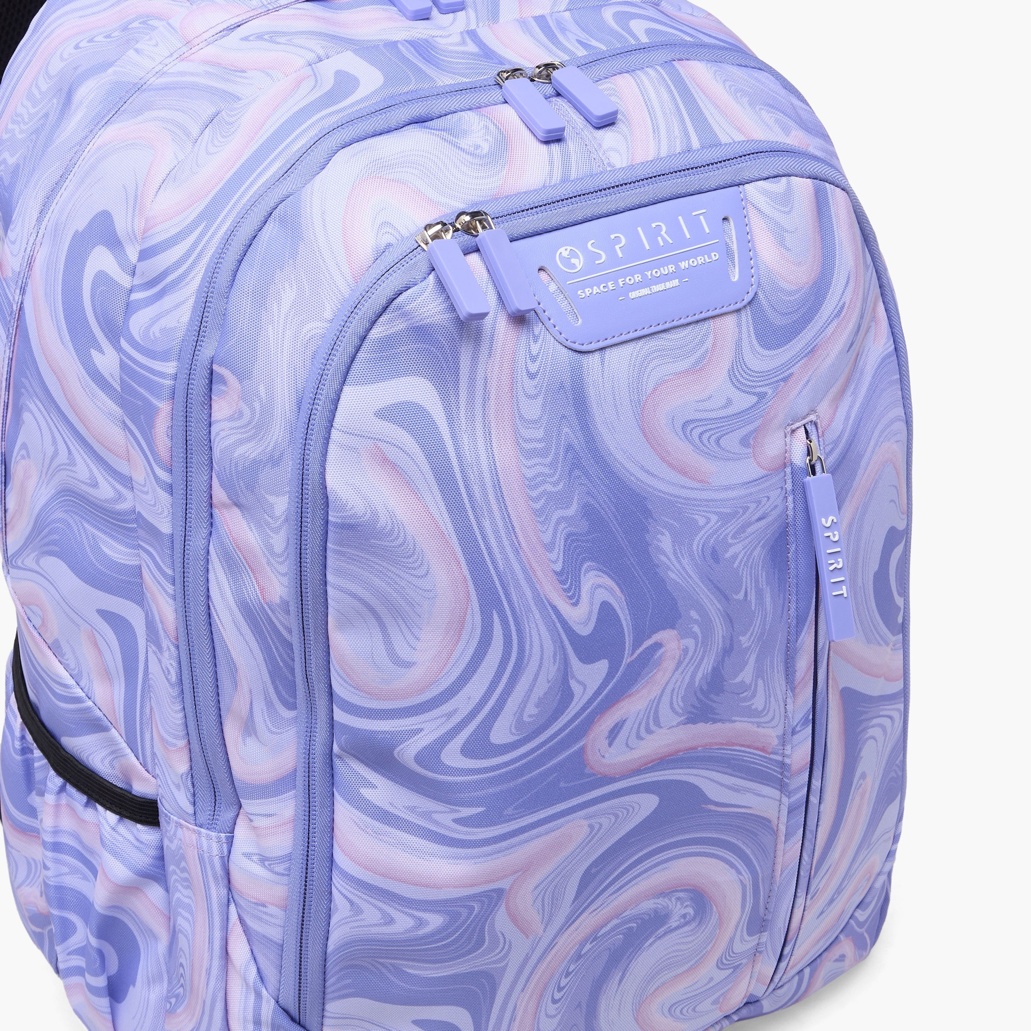 Spirit Marble Print Backpack for Girls 8-13 Years with Adjustable Shoulder Straps - 19 inches-school-bagsandbackpacks-backpacks-image-4