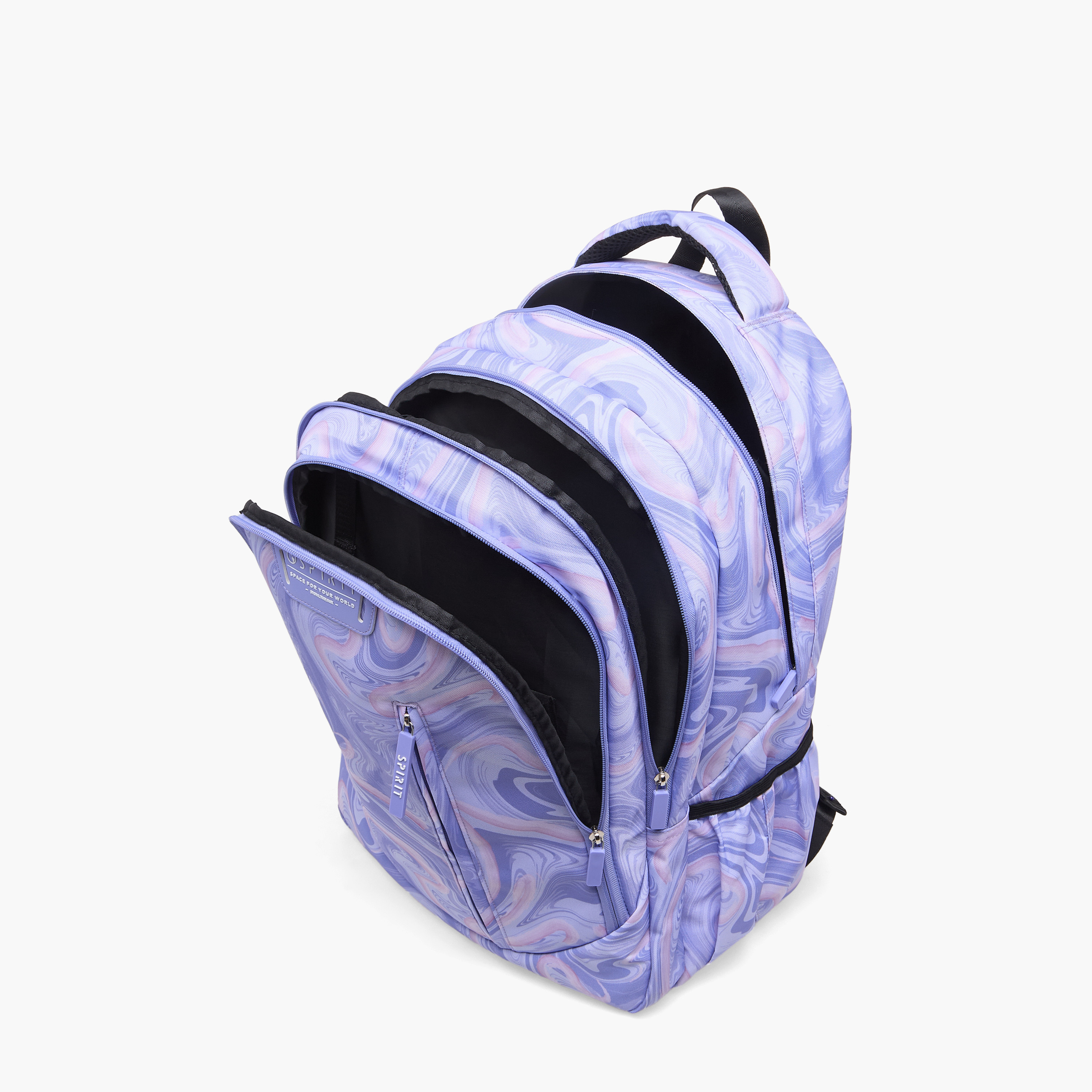 Spirit Marble Print Backpack for Girls 8-13 Years with Adjustable Shoulder Straps - 19 inches-school-bagsandbackpacks-backpacks-image-6