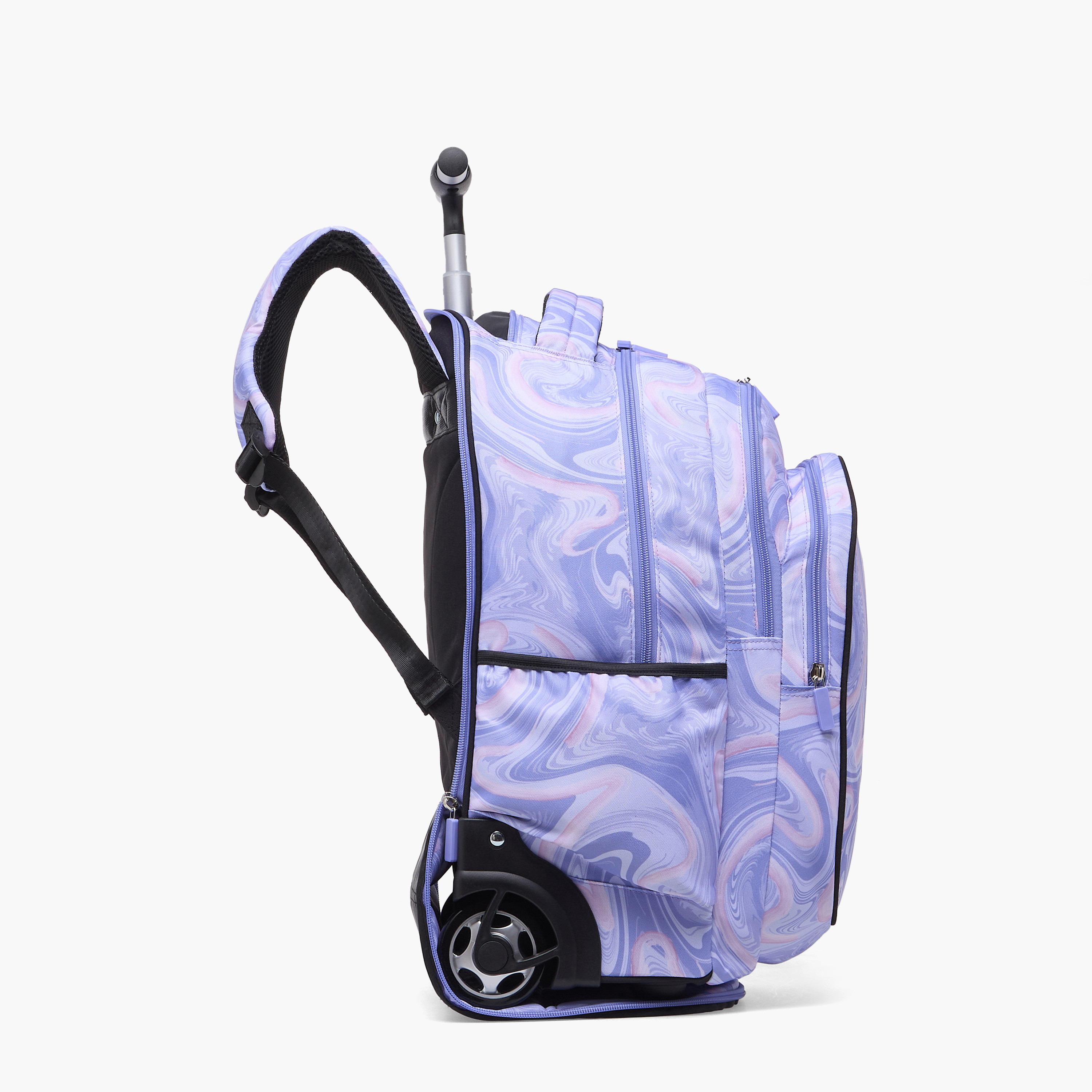 Spirit Marble Print Trolley Bag for Girls 8-13 Years with Shoulder Straps - 20 inches-school-bagsandbackpacks-trolleybags-image-10