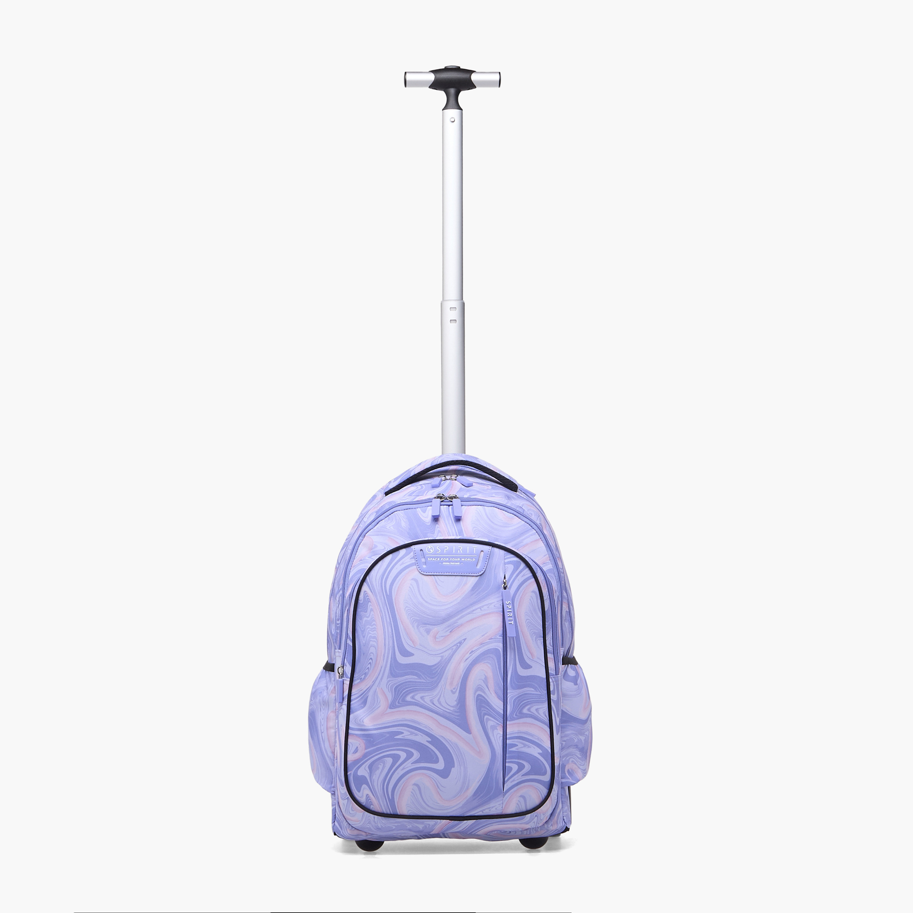 Spirit Marble Print Trolley Bag for Girls 8-13 Years with Shoulder Straps - 20 inches-school-bagsandbackpacks-trolleybags-image-4