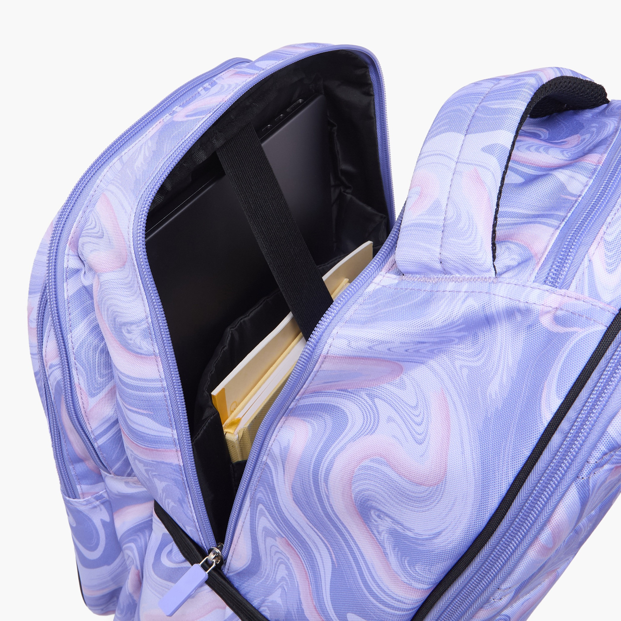 Spirit Marble Print Trolley Bag for Girls 8-13 Years with Shoulder Straps - 20 inches-school-bagsandbackpacks-trolleybags-image-7