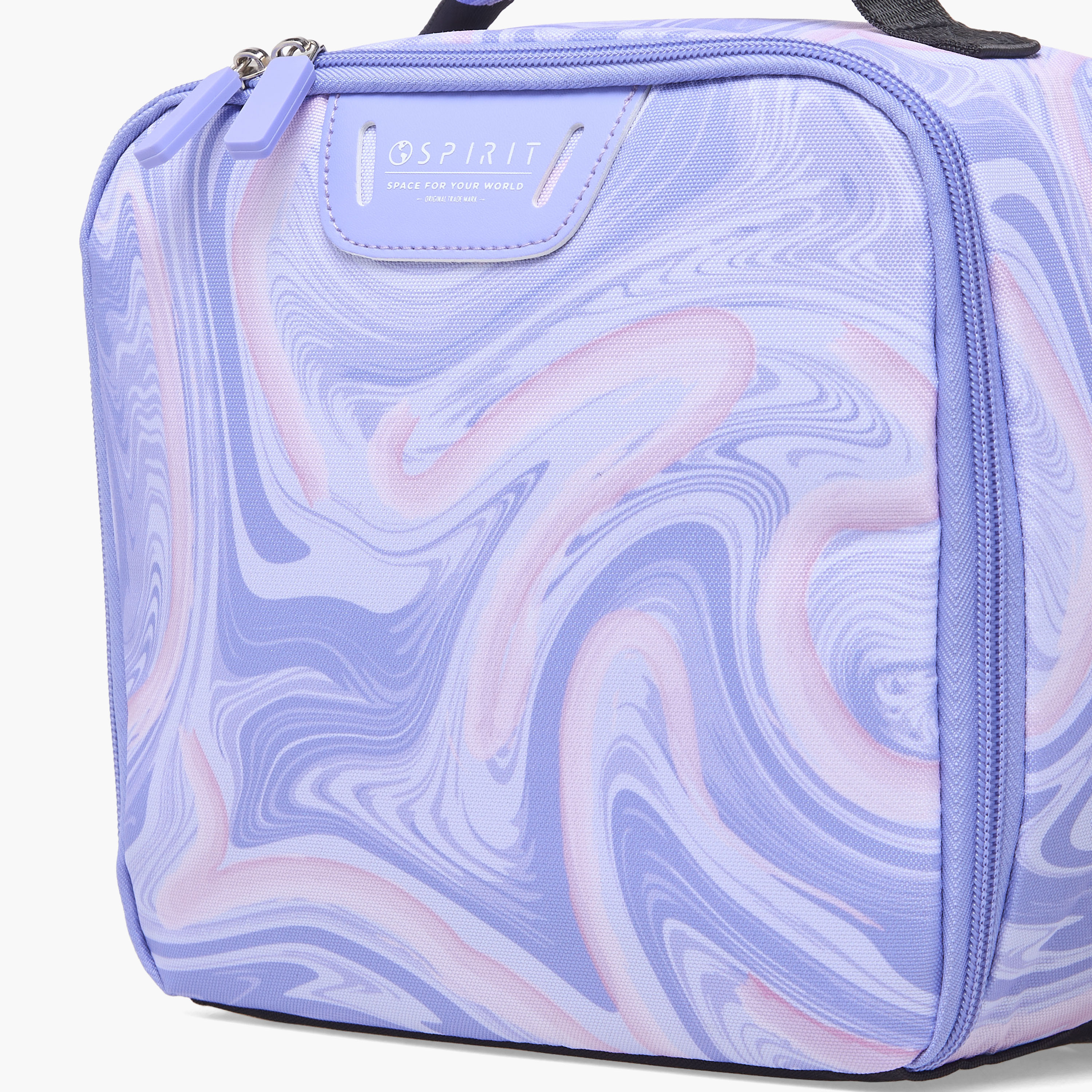 شنطة غداء بطبعات رخامية وبسحّاب إغلاق للبنات بعمر 8 إلى 13 سنة من سبيريت-school-lunchessentials-lunchbags-image-3