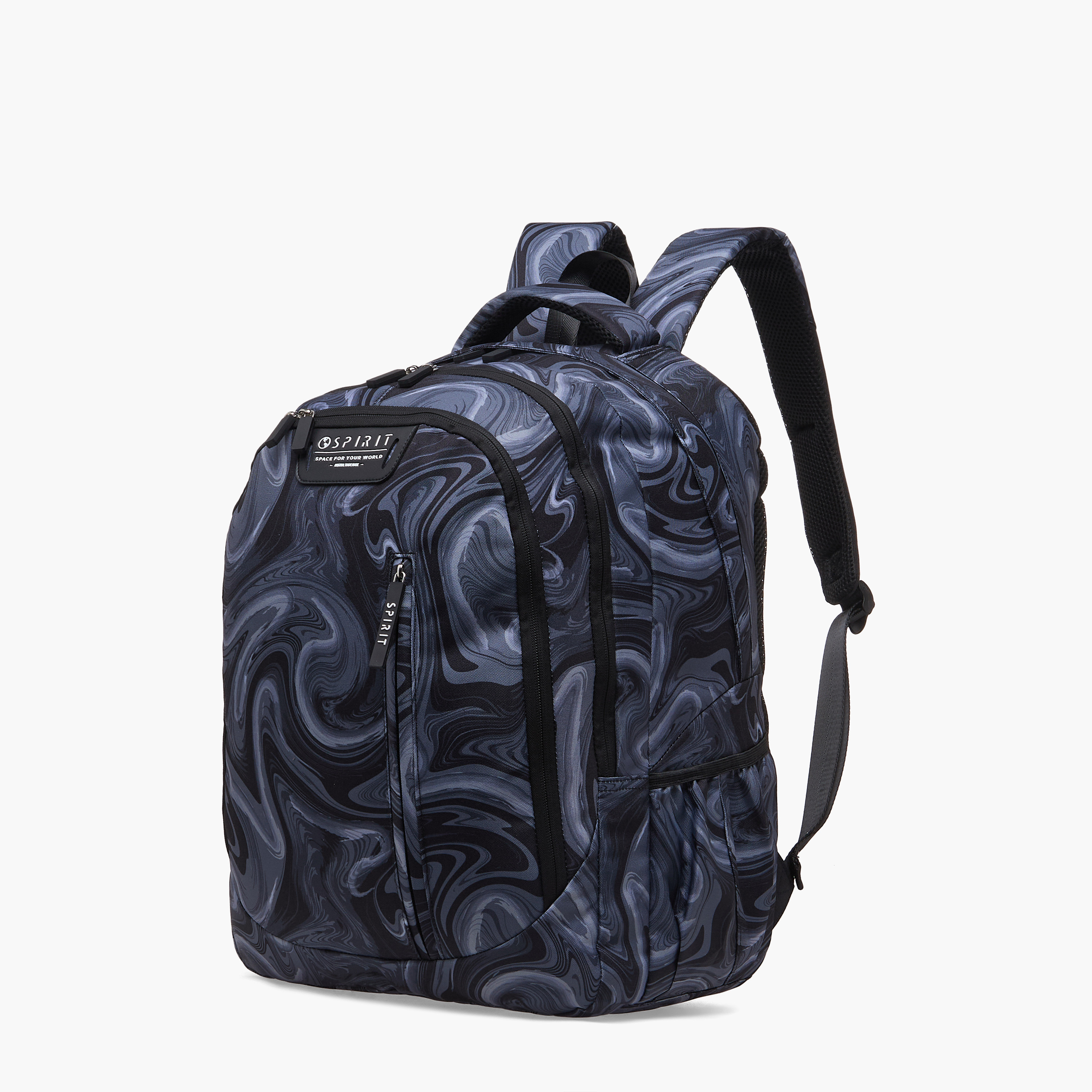Spirit Swirl Print Backpack for Boys 8-13 Years with Adjustable Shoulder Straps - 19 inches-school-bagsandbackpacks-backpacks-image-2