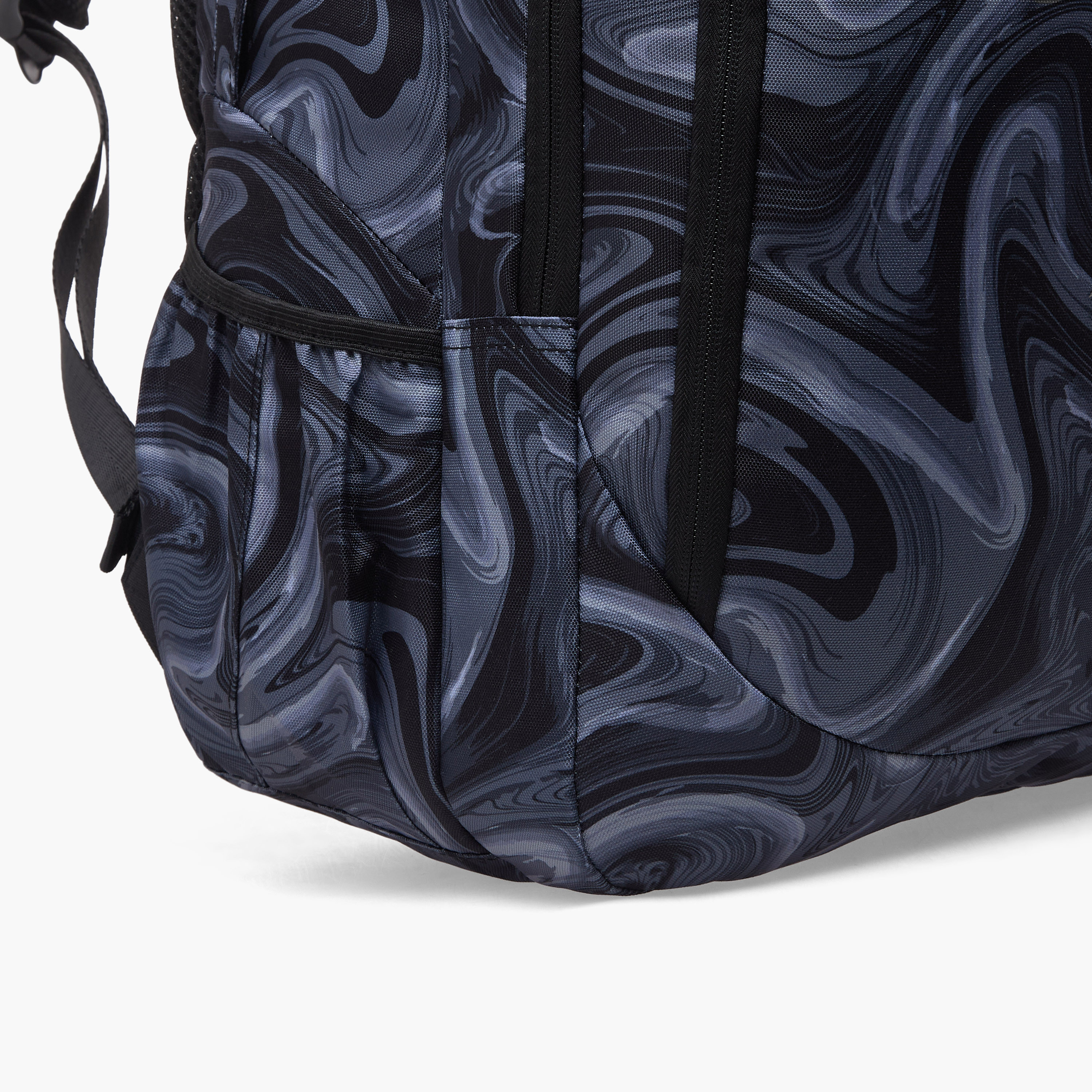 Spirit Swirl Print Backpack for Boys 8-13 Years with Adjustable Shoulder Straps - 19 inches-school-bagsandbackpacks-backpacks-image-6