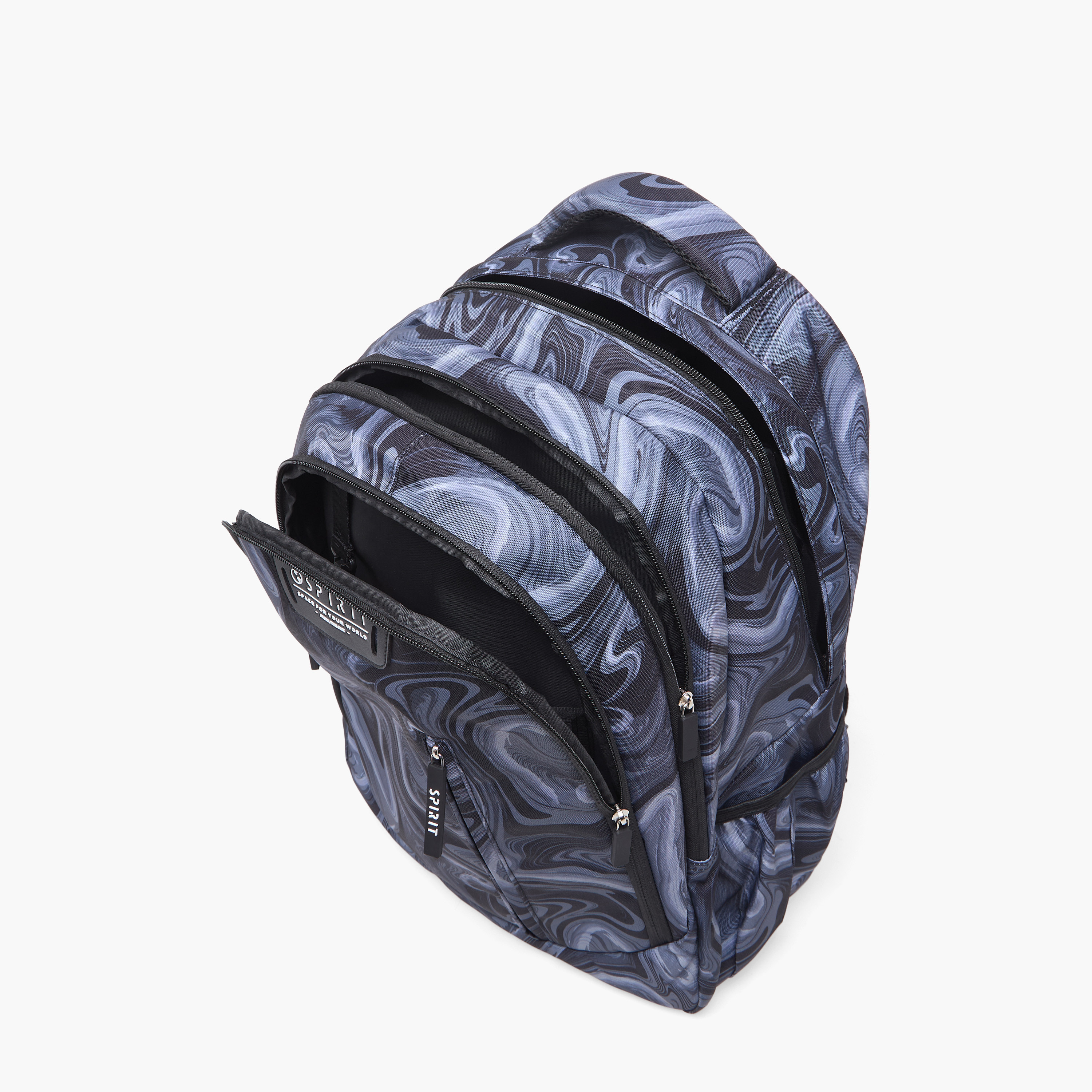 Spirit Swirl Print Backpack for Boys 8-13 Years with Adjustable Shoulder Straps - 19 inches-school-bagsandbackpacks-backpacks-image-7