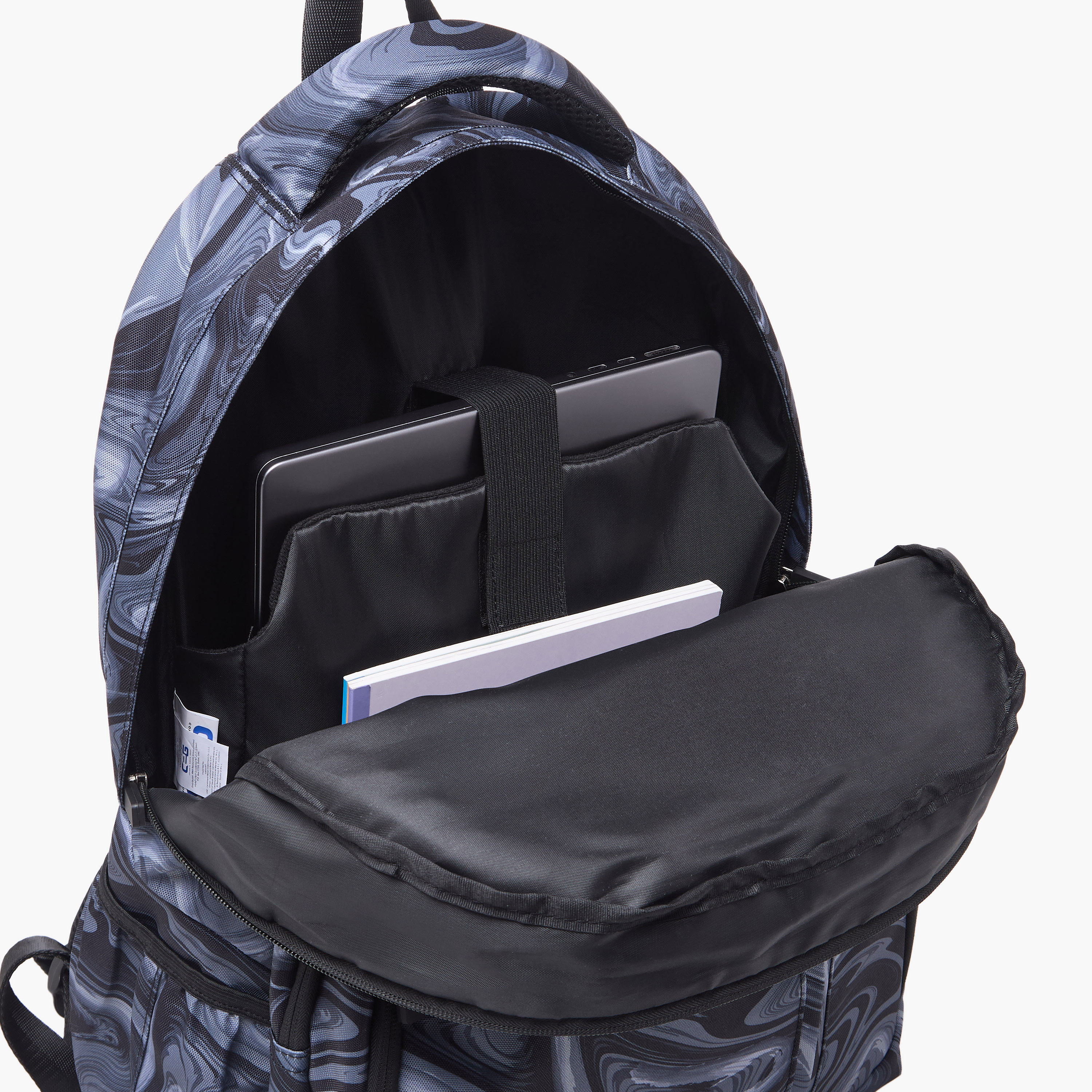 Spirit Swirl Print Backpack for Boys 8-13 Years with Adjustable Shoulder Straps - 19 inches-school-bagsandbackpacks-backpacks-image-8