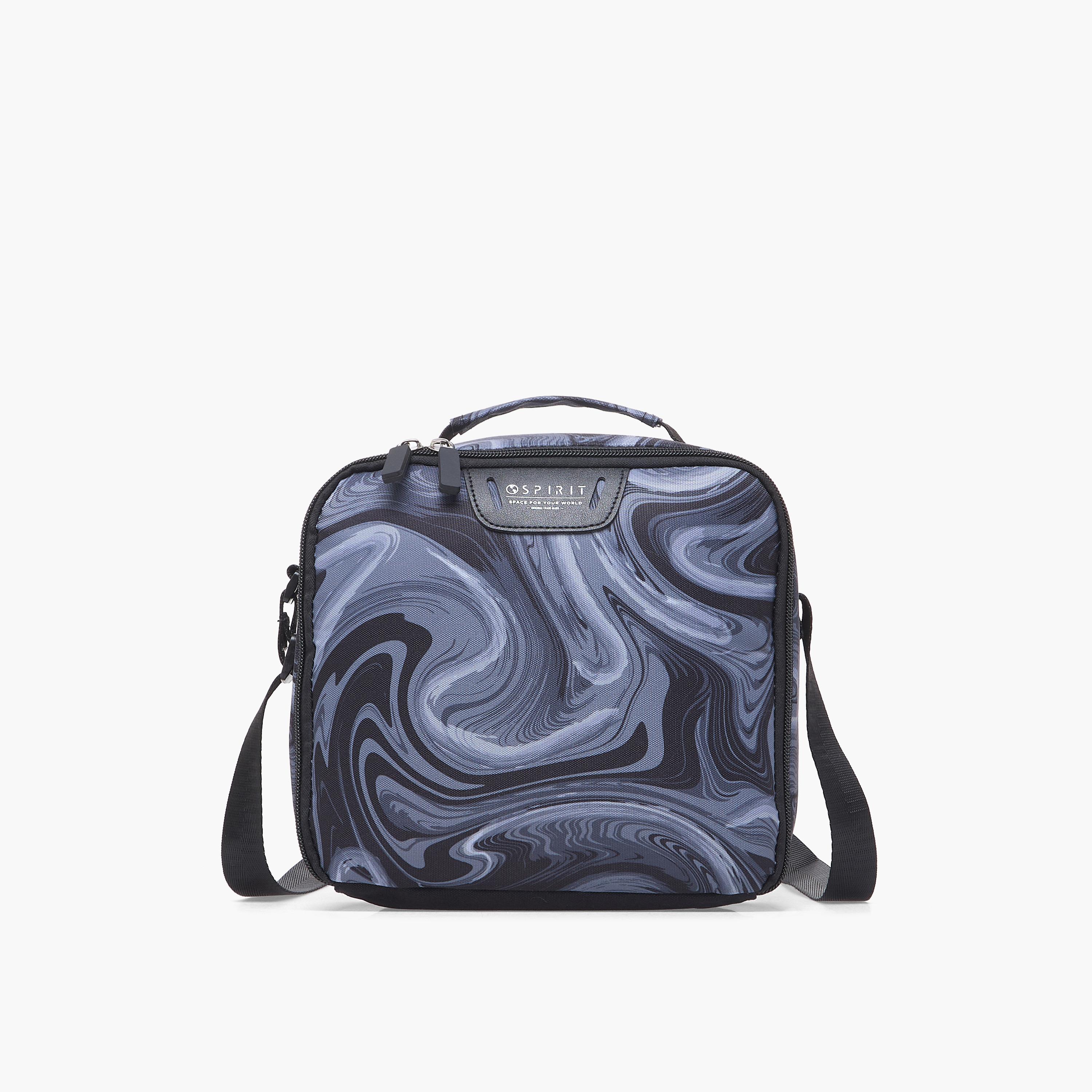 شنطة غداء بطبعات رخامية للأولاد بعمر 8 إلى 13 سنة مع إغلاق بسحاب من سبيريت-school-lunchessentials-lunchbags-image-1