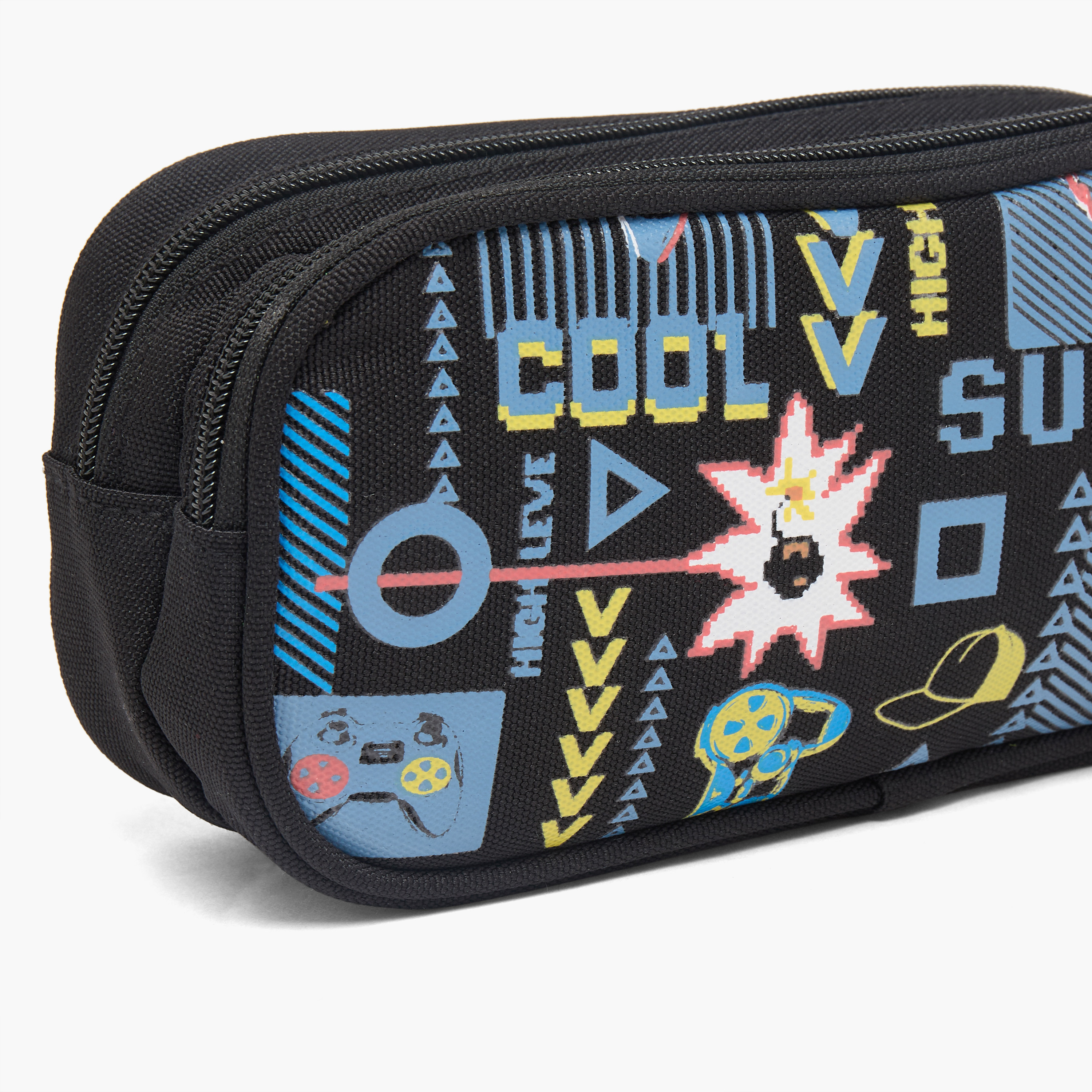 Skylar Gaming Print Pencil Pouch with 2 Compartment-school-stationery-pencilcases-image-5
