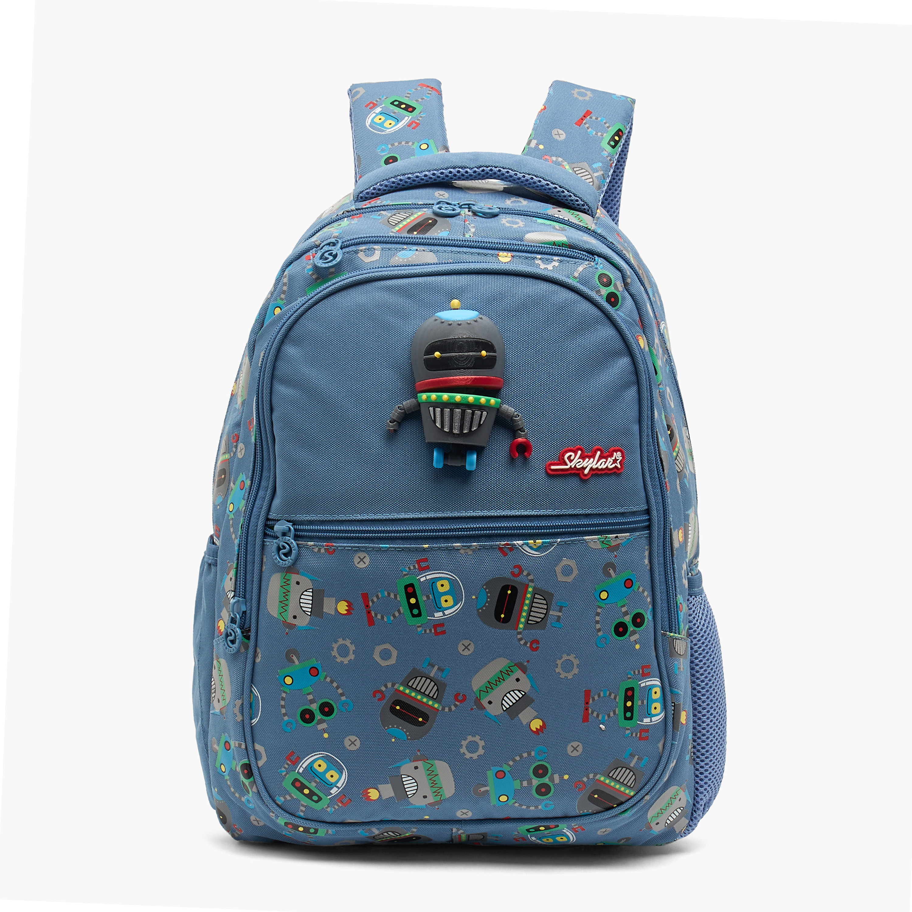 Skylar Robot Print Backpack for Boys 5-8 Years with Laptop Compartment - 16 inches-school-bagsandbackpacks-backpacks-image-1