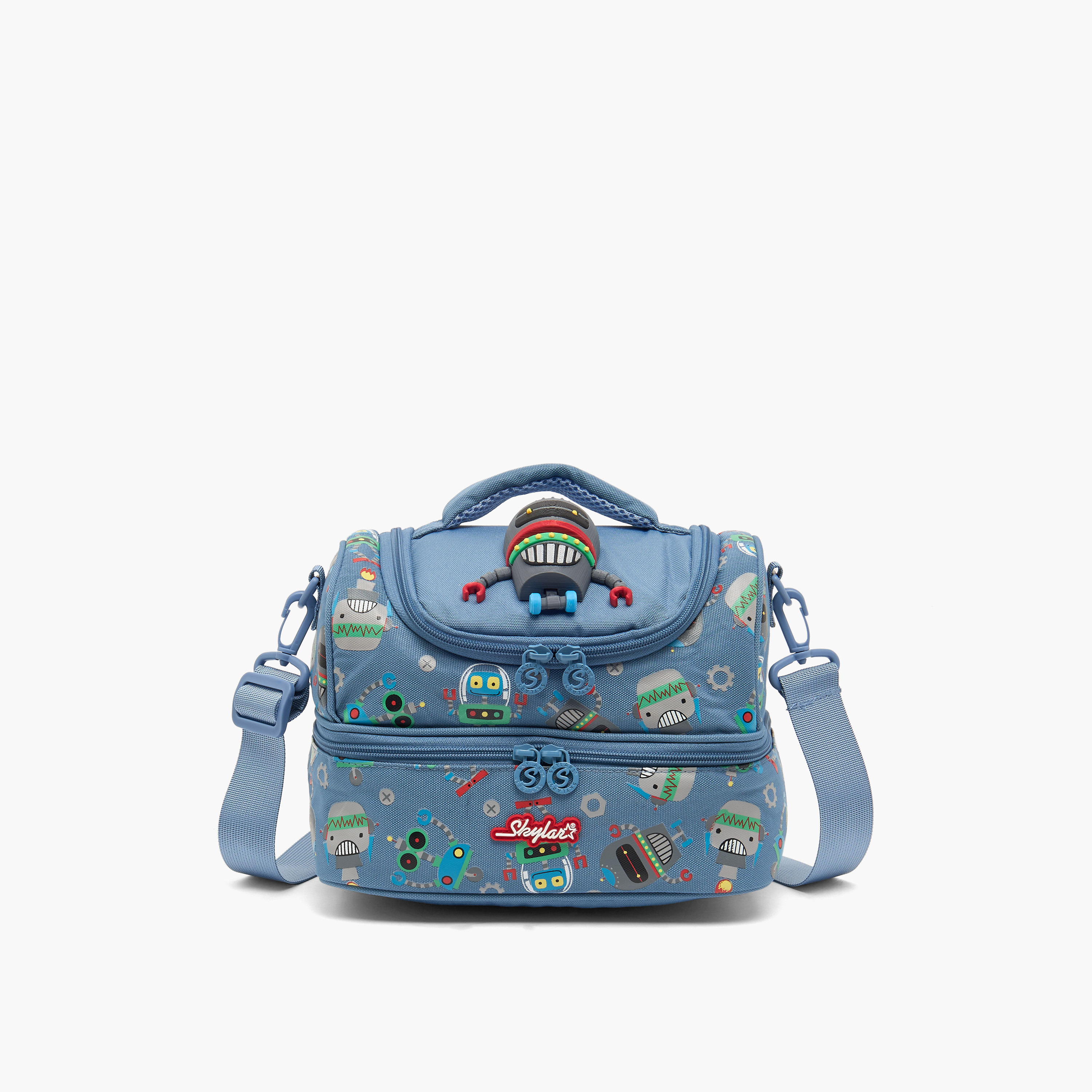 شنطة غداء بطبعة روبوت للأولاد من 5 إلى 8 سنوات مع تصميم معزول من سكاي لار-school-lunchessentials-lunchbags-image-1