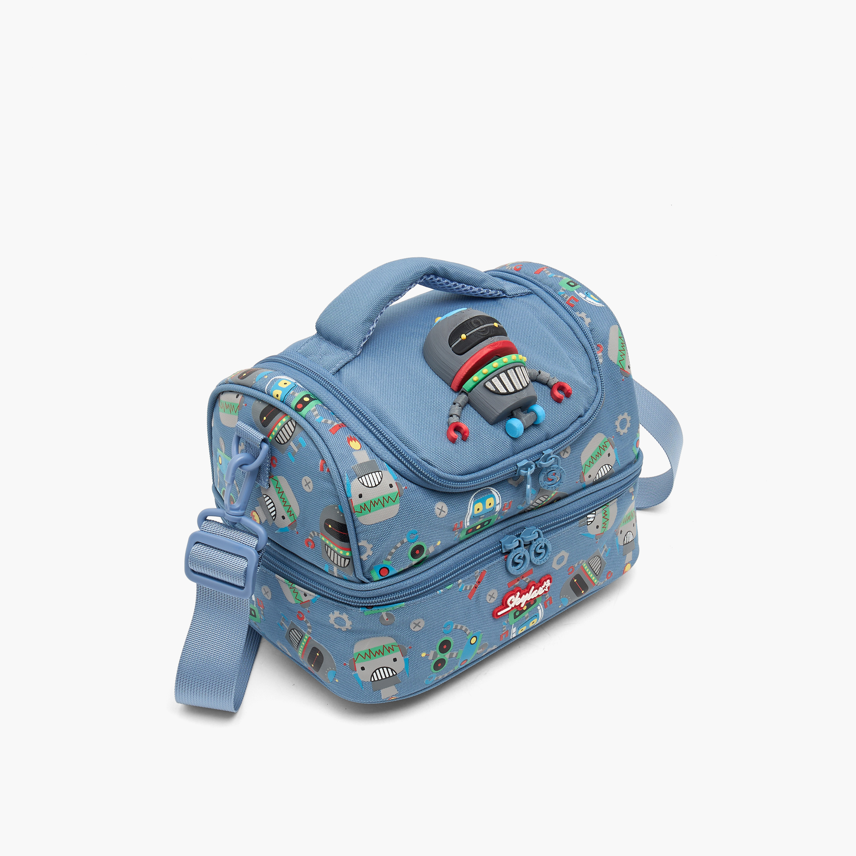 شنطة غداء بطبعة روبوت للأولاد من 5 إلى 8 سنوات مع تصميم معزول من سكاي لار-school-lunchessentials-lunchbags-image-2