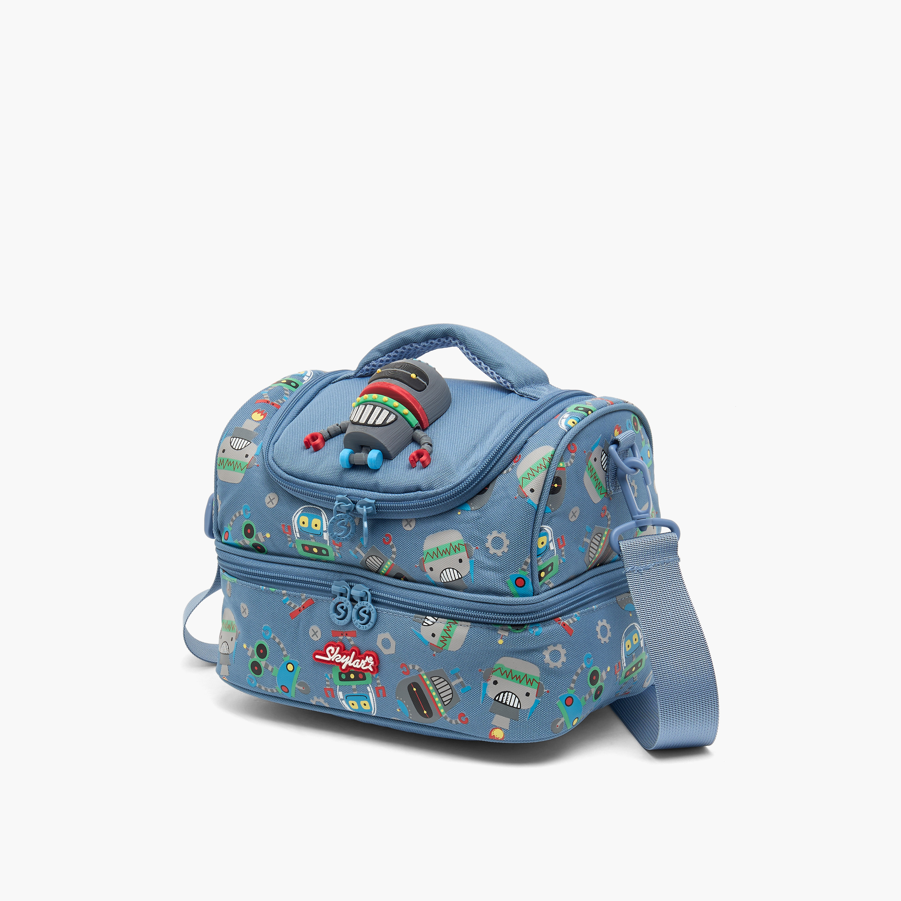 شنطة غداء بطبعة روبوت للأولاد من 5 إلى 8 سنوات مع تصميم معزول من سكاي لار-school-lunchessentials-lunchbags-image-7