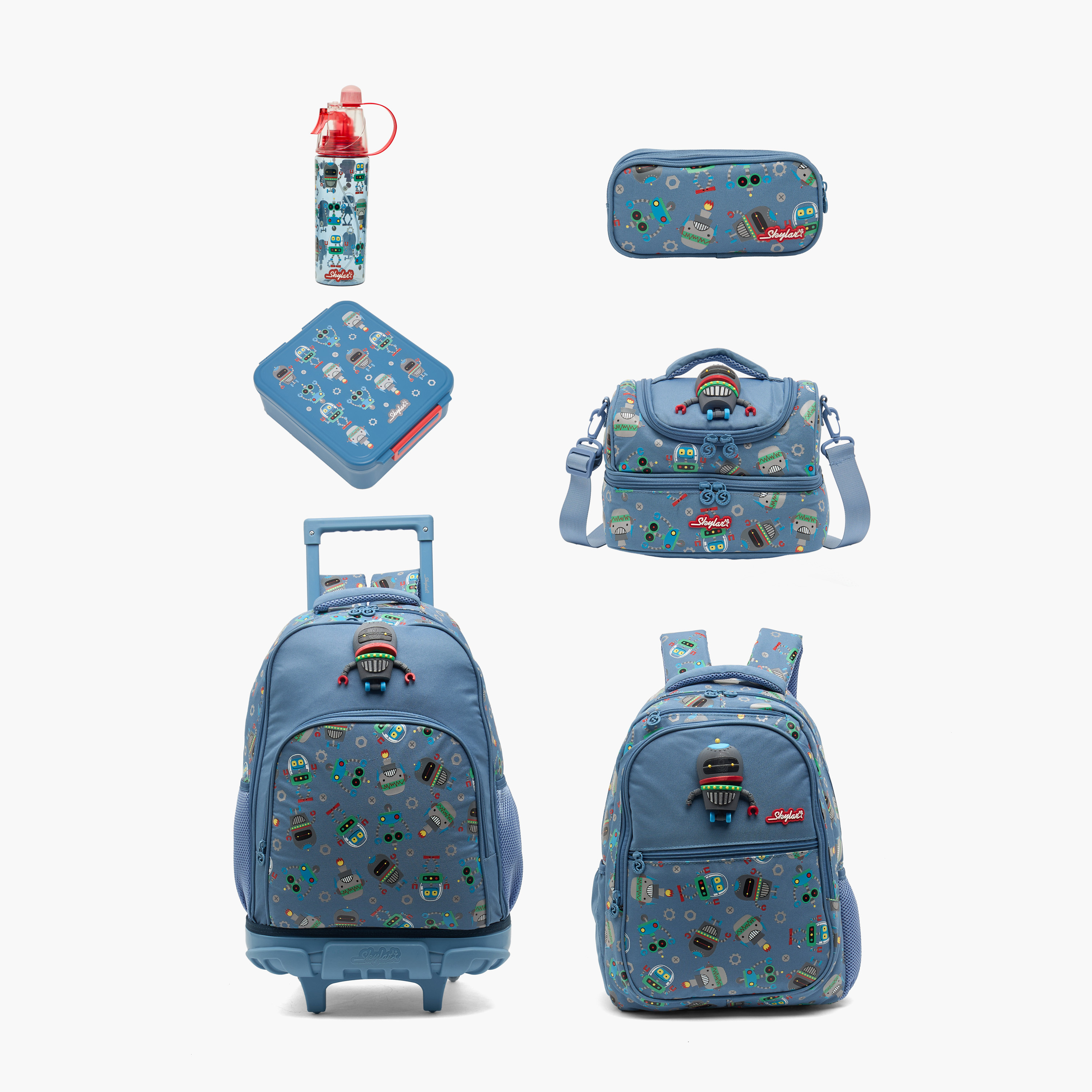 شنطة غداء بطبعة روبوت للأولاد من 5 إلى 8 سنوات مع تصميم معزول من سكاي لار-school-lunchessentials-lunchbags-image-9