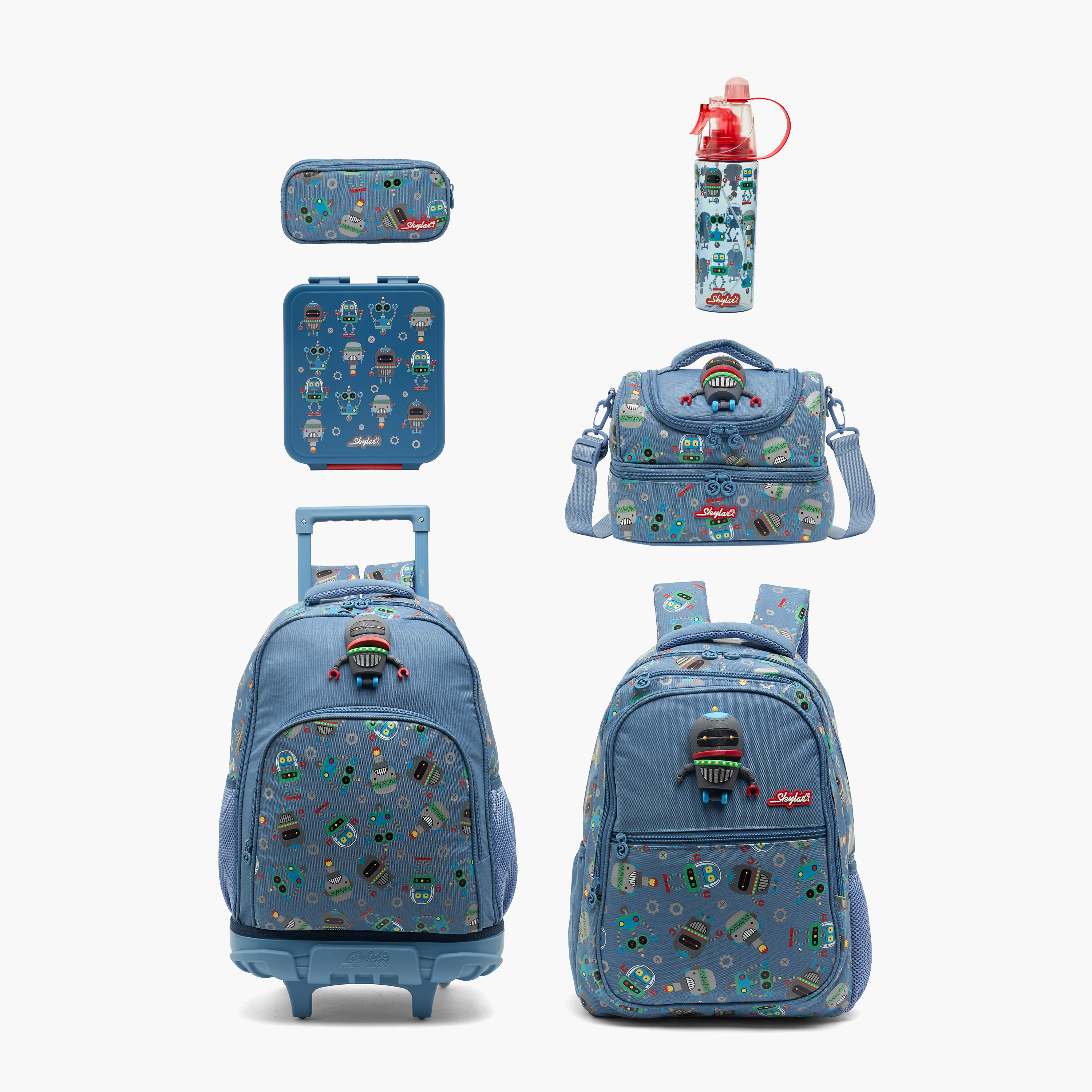 صندوق غداء بينتو بطبعة روبوت سكايلار للأولاد مع أدوات مائدة-school-lunchessentials-lunchboxes-image-11