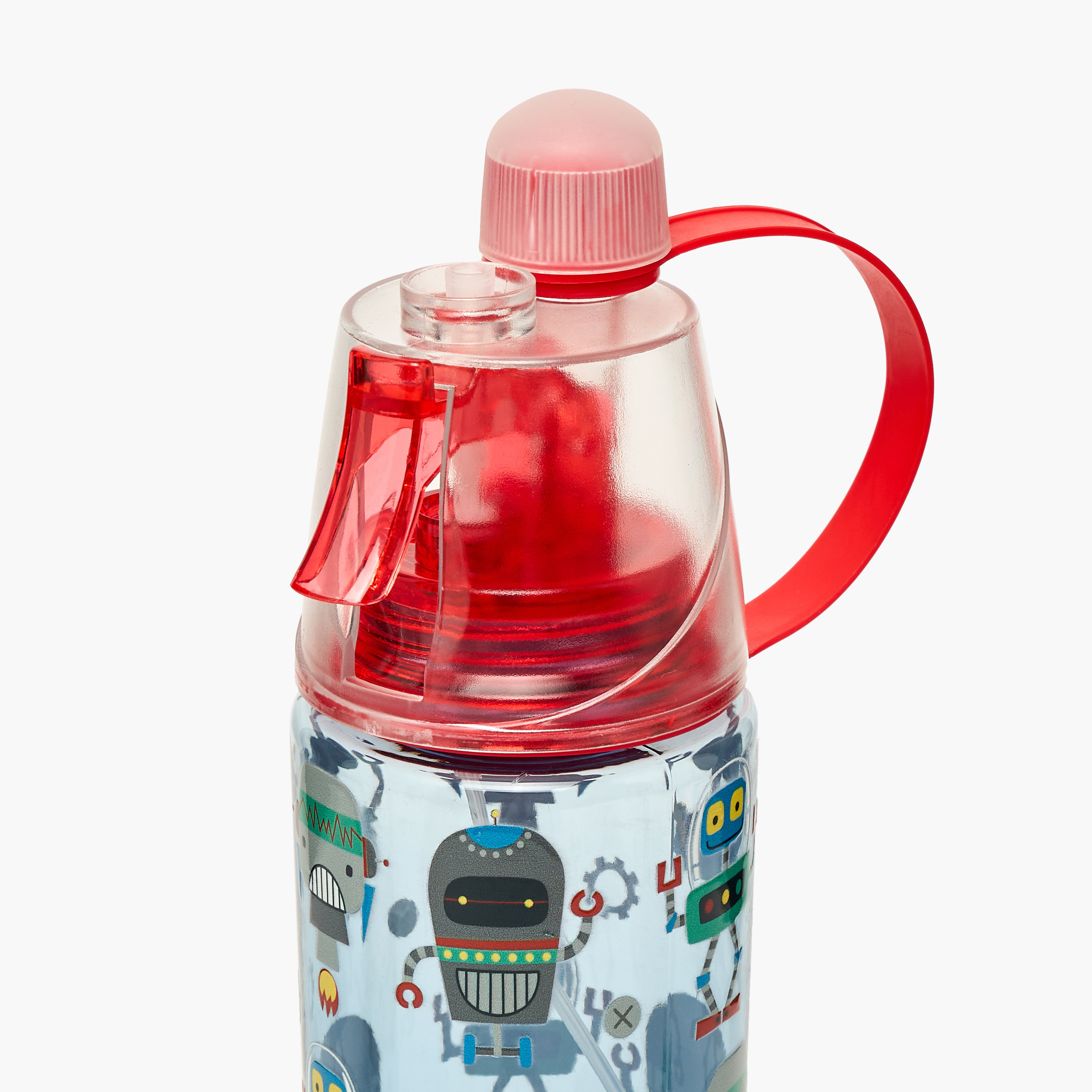 Skylar Robot Print Water Bottle with Spray-school-waterbottles-image-4