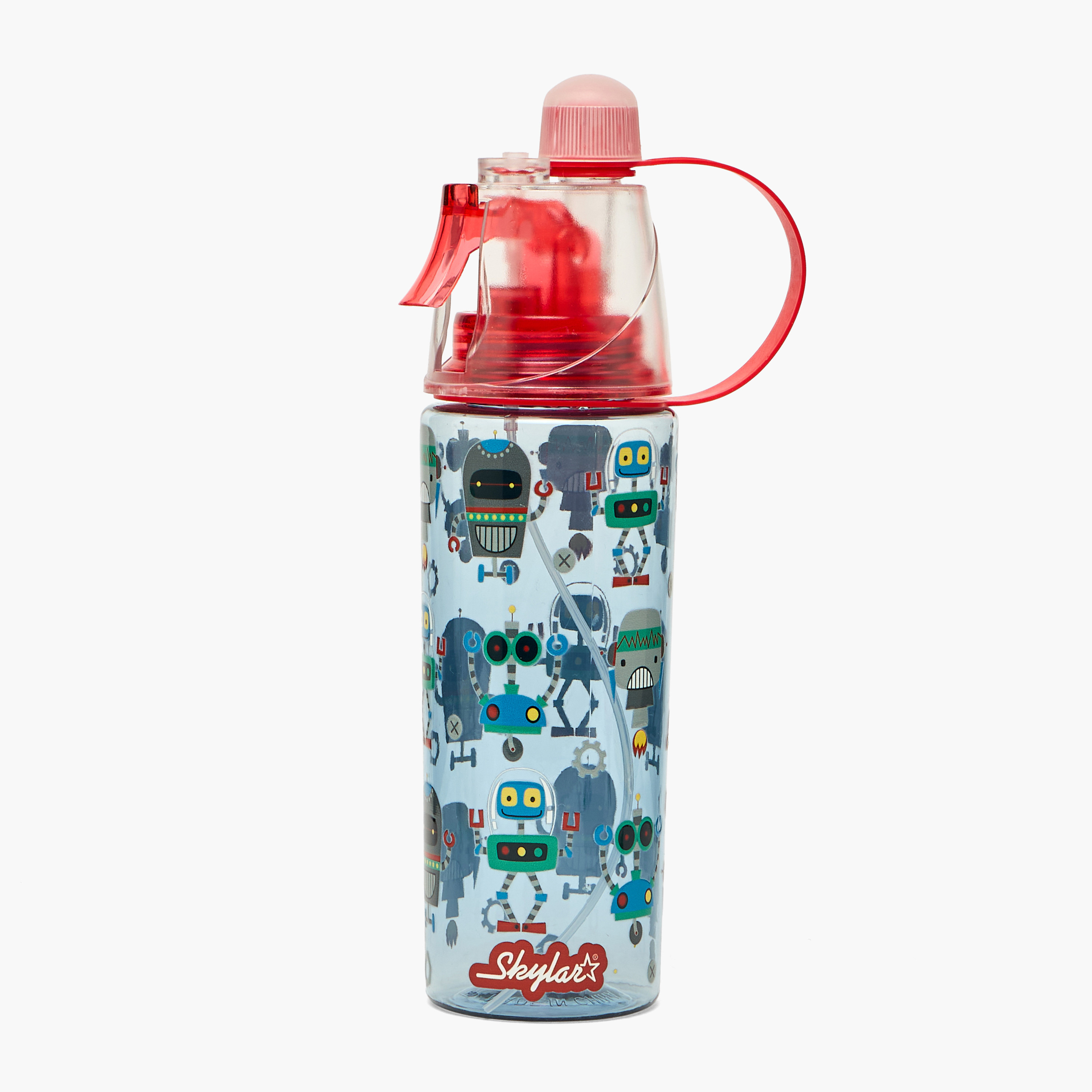 Skylar Robot Print Water Bottle with Spray-school-waterbottles-image-8
