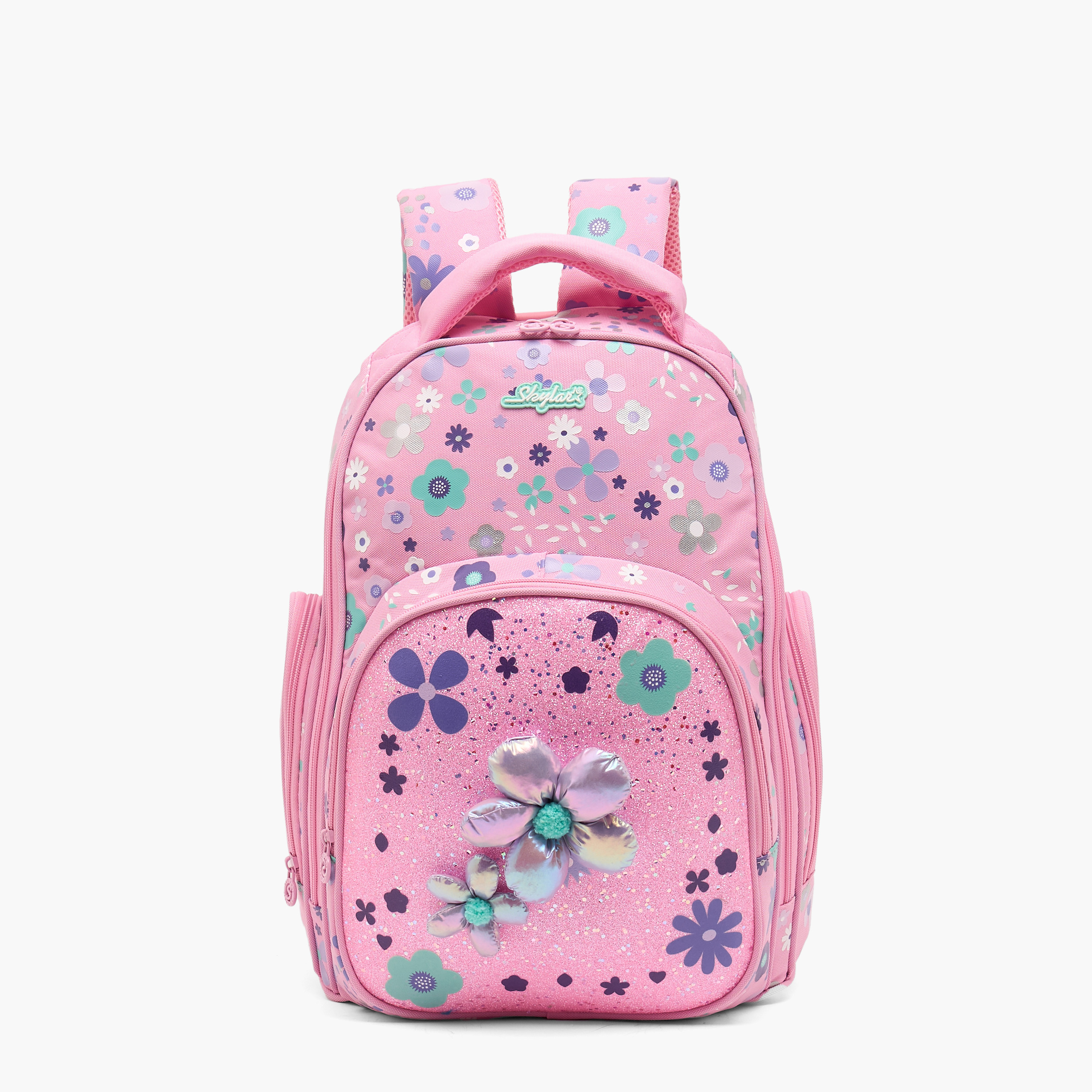 Skylar Floral Print Backpack for Girls 5-8 Years with Laptop Compartment - 16 inches-school-bagsandbackpacks-backpacks-image-1