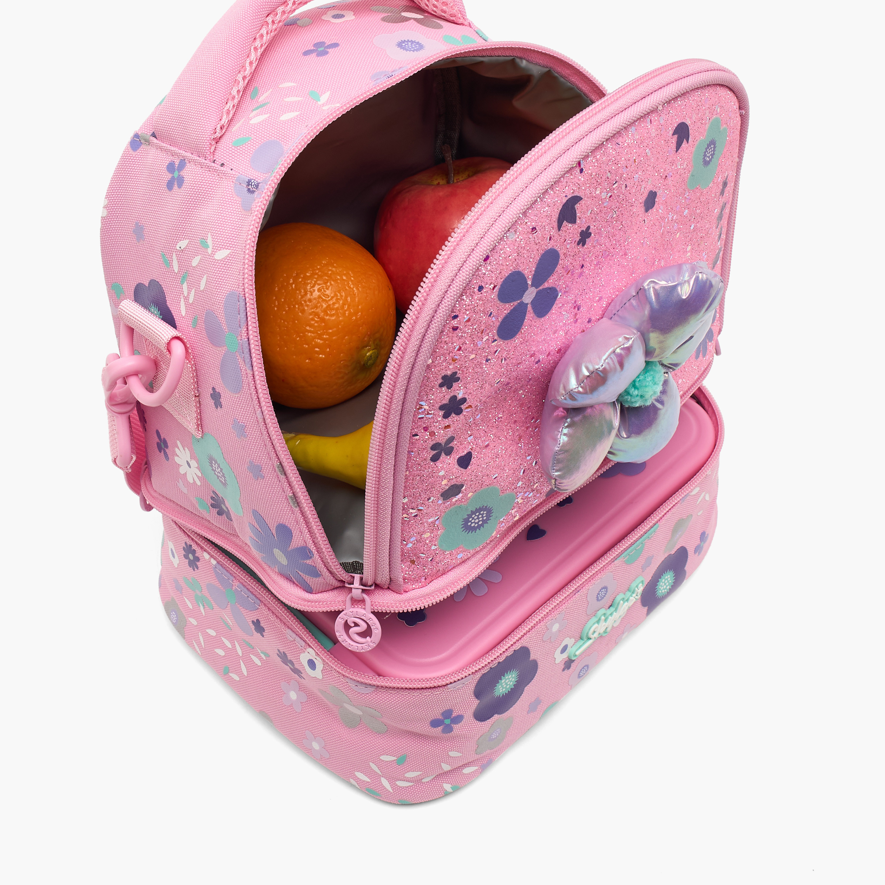 شنطة غداء بطبعة زهور للبنات من 5 إلى 8 سنوات مع تصميم معزول من سكاي لار-school-lunchessentials-lunchbags-image-4