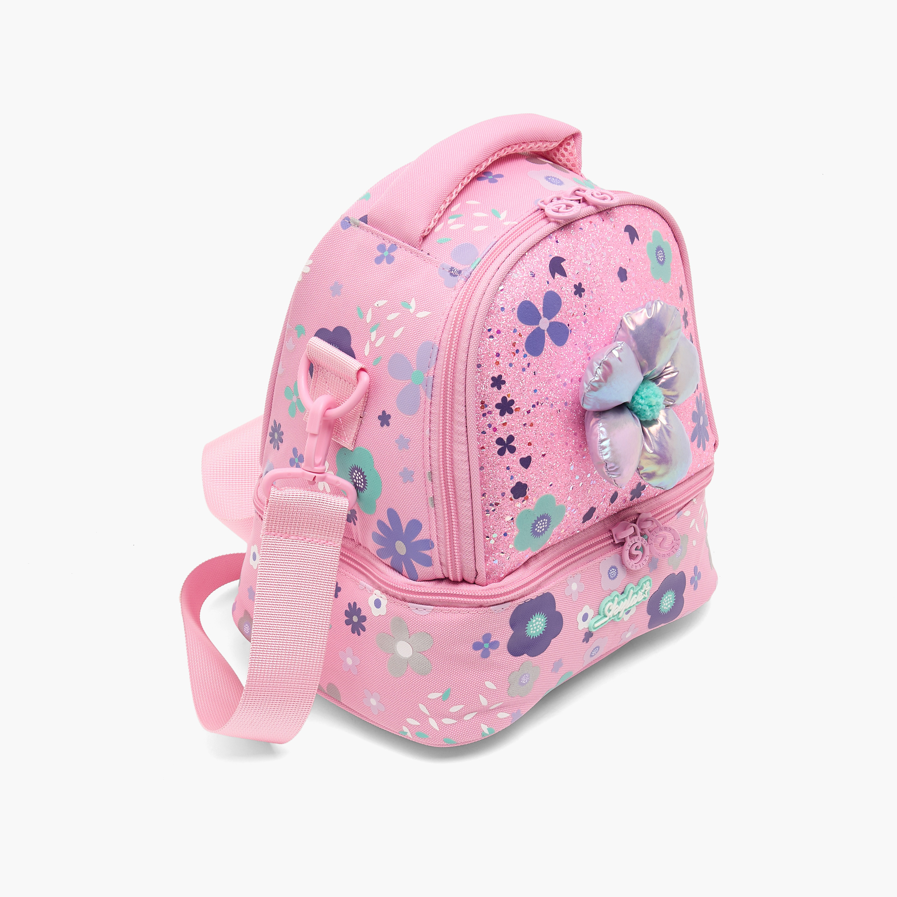 شنطة غداء بطبعة زهور للبنات من 5 إلى 8 سنوات مع تصميم معزول من سكاي لار-school-lunchessentials-lunchbags-image-6