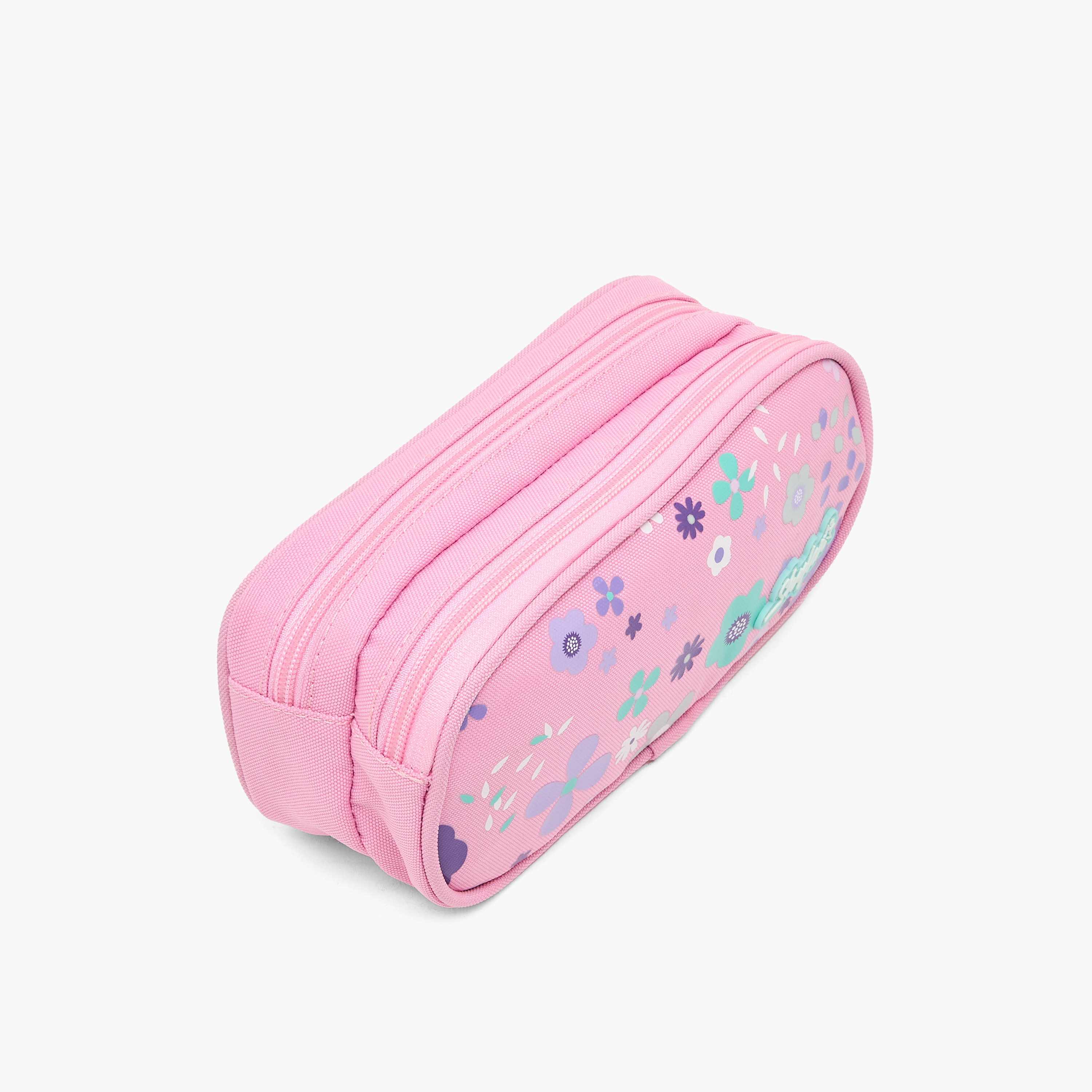 Skylar Floral Print Pencil Pouch with 2 Compartments-school-stationery-pencilcases-image-2