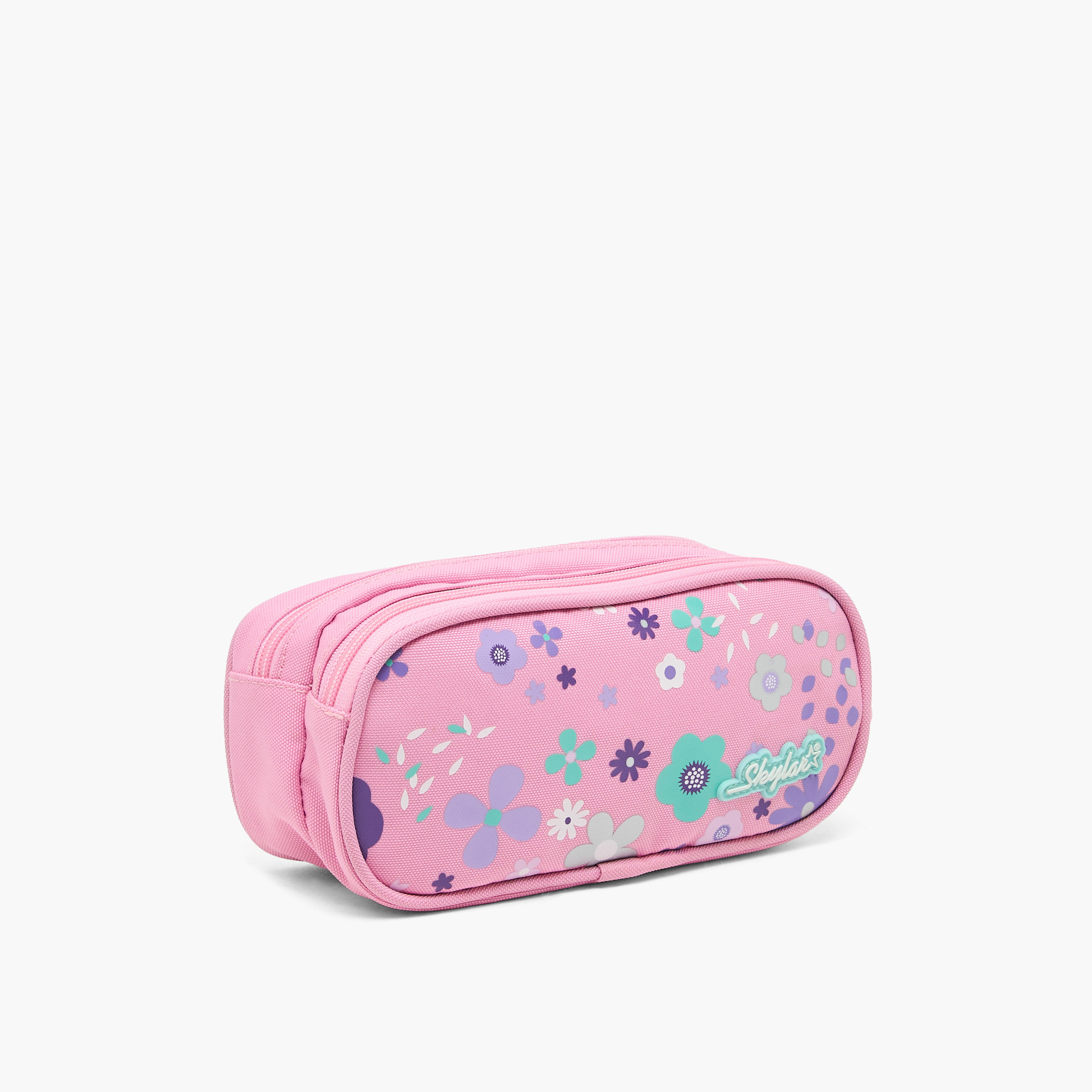 Skylar Floral Print Pencil Pouch with 2 Compartments-school-stationery-pencilcases-image-3